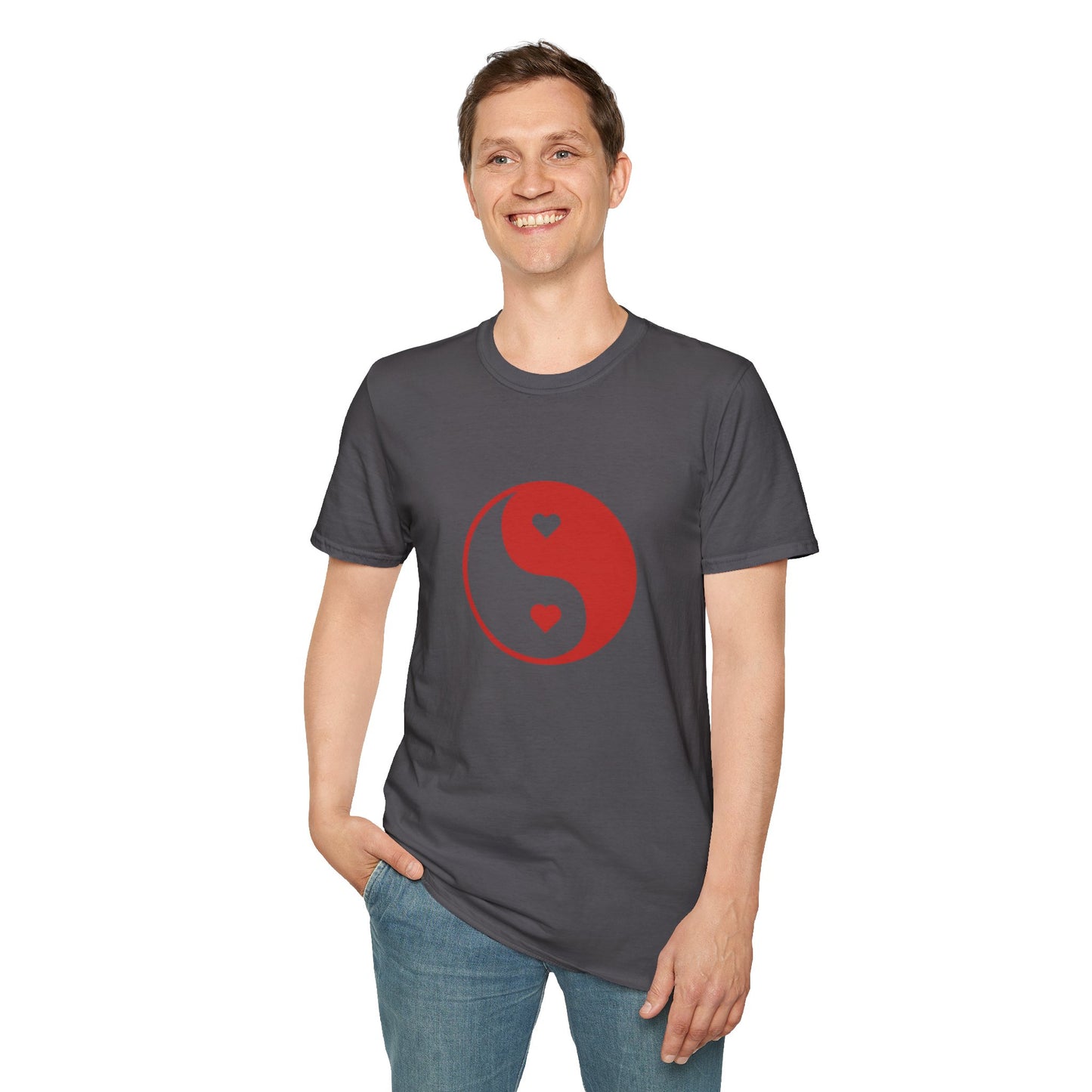 Grey Unisex Softstyle Love T-Shirt