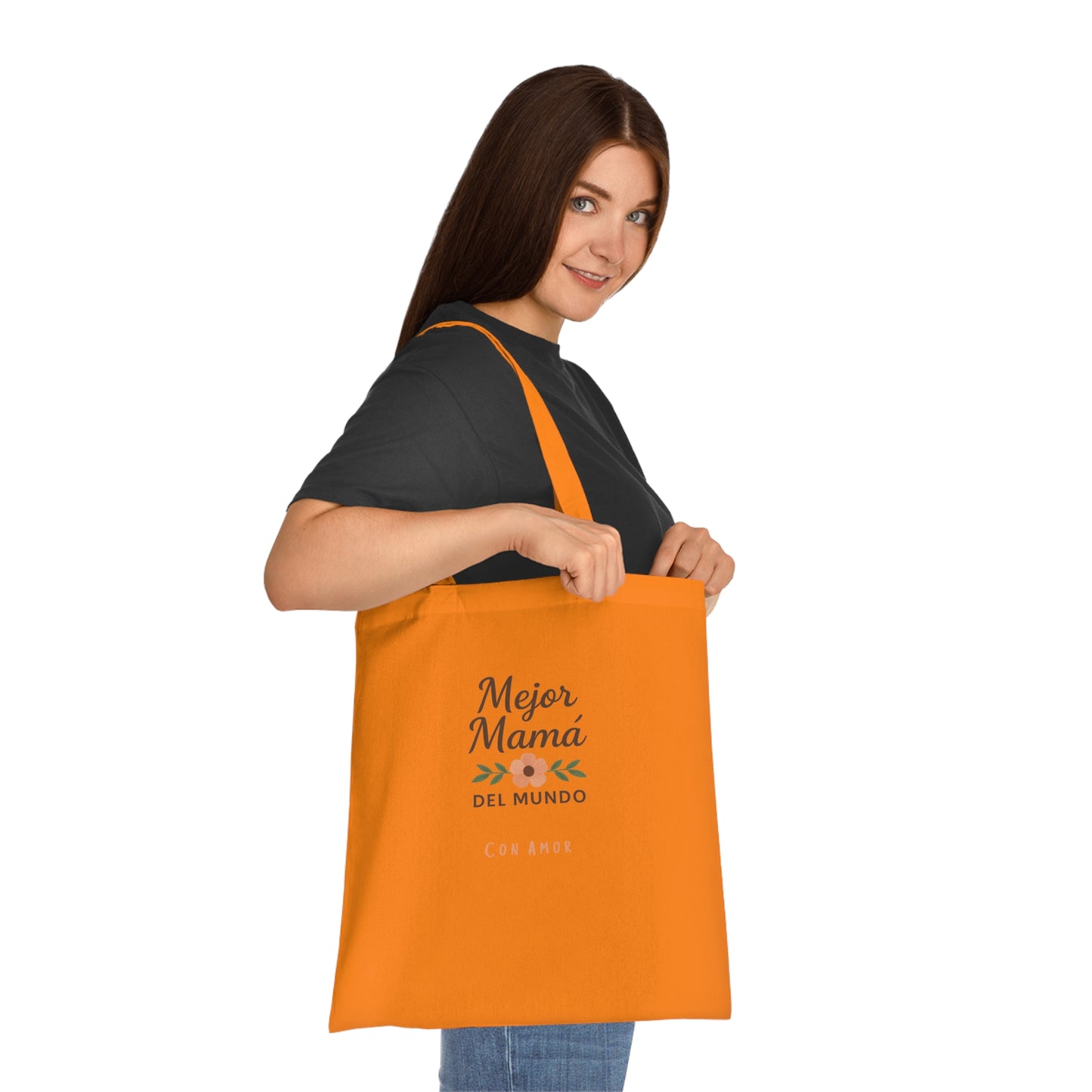 Best Mom Cotton Tote Bag | Floral Design | Perfect for Mother’s Day