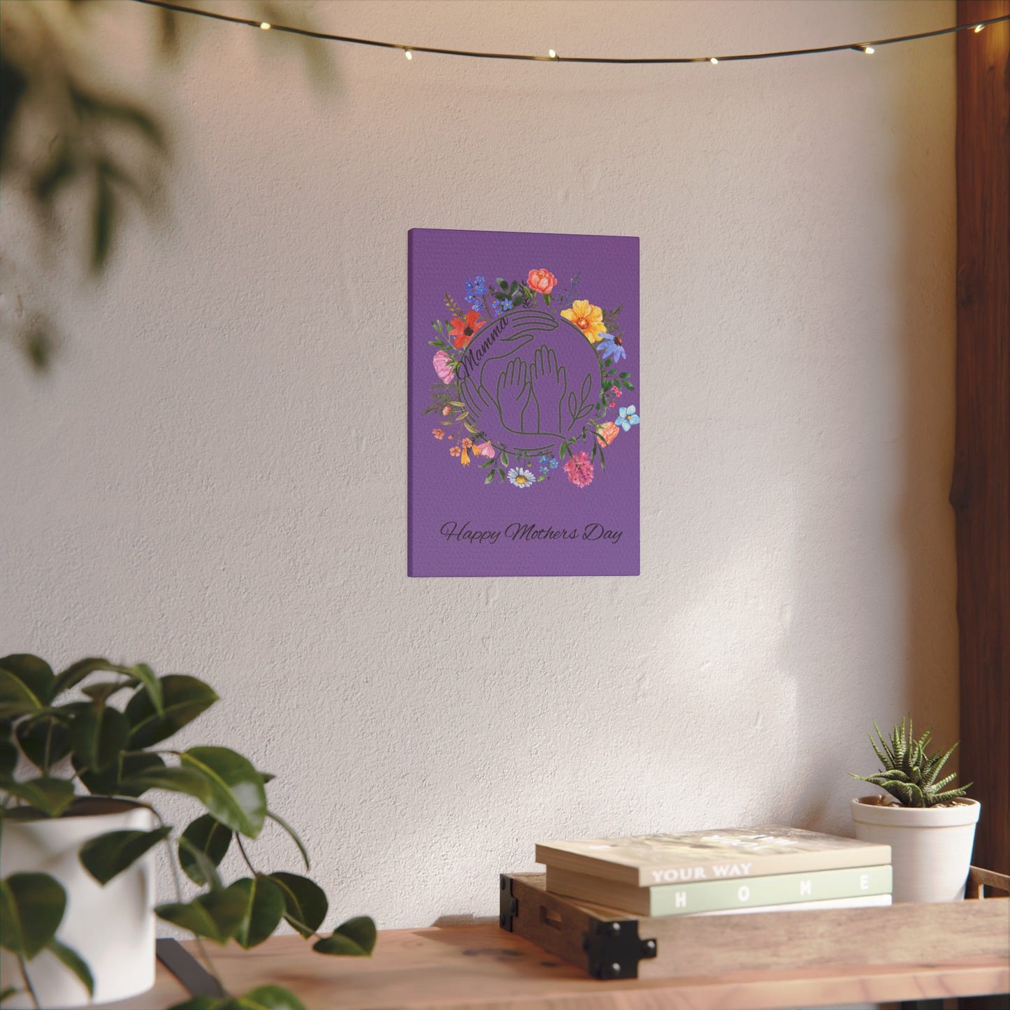 Floral Mother's Day Giclée Print Canvas - Celebrating Mums with Love