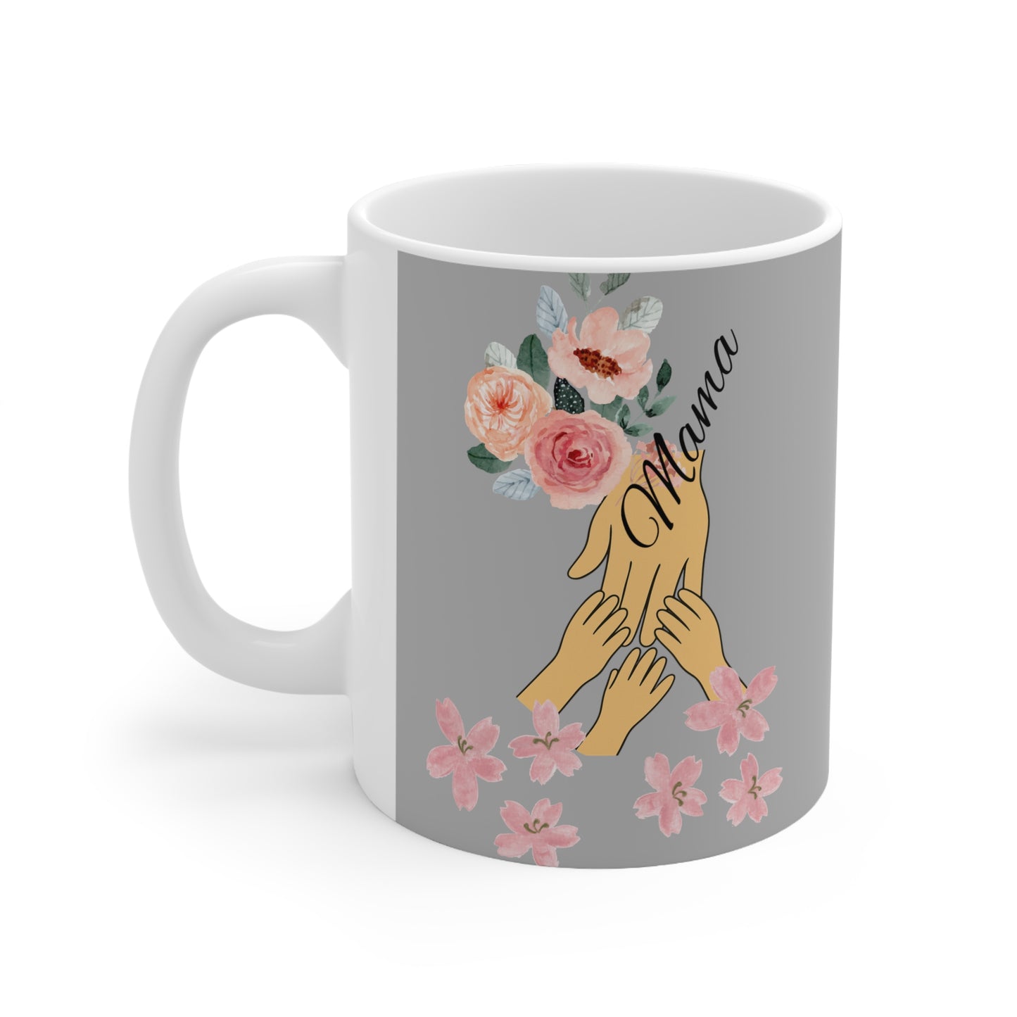 Personalized Mama Mug - Happy Mother's Day Gift - Floral Ceramic Coffee Cup