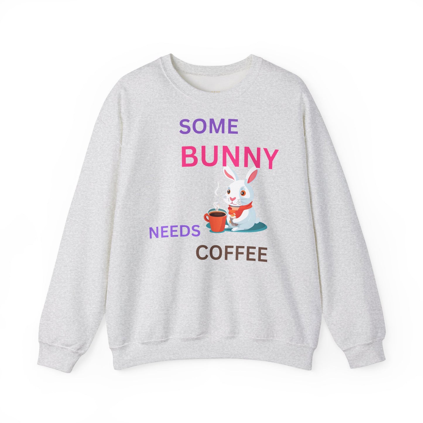 Cozy Bunny Coffee Sweatshirt - Unisex Heavy Blend™ Crewneck