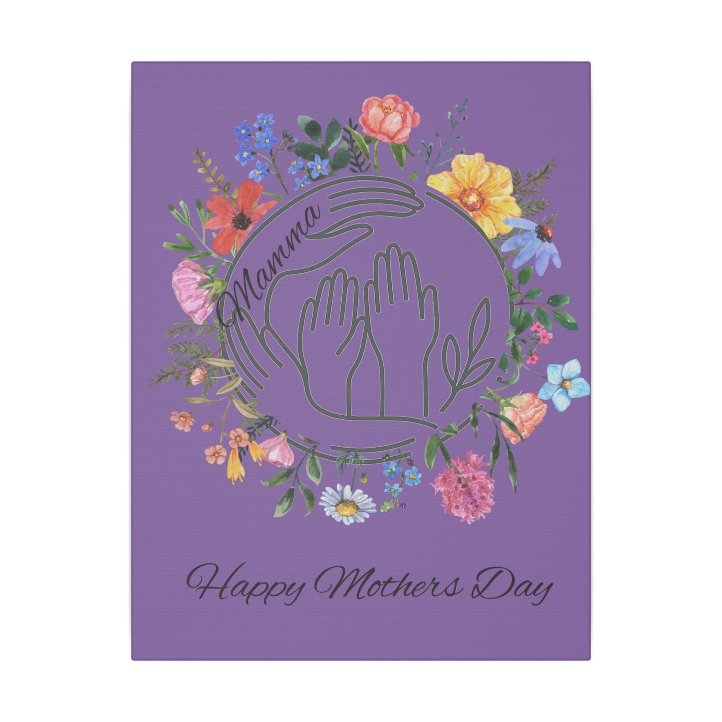 Floral Mother's Day Giclée Print Canvas - Celebrating Mums with Love