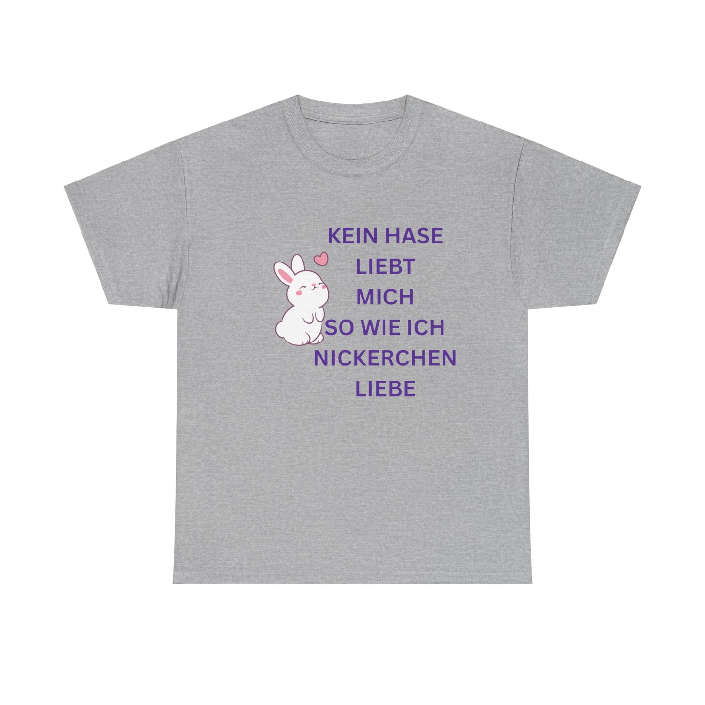 Lustiges Unisex-T-Shirt mit Hasenliebe aus schwerer Baumwolle – perfekt für Frühlingsfeiern
