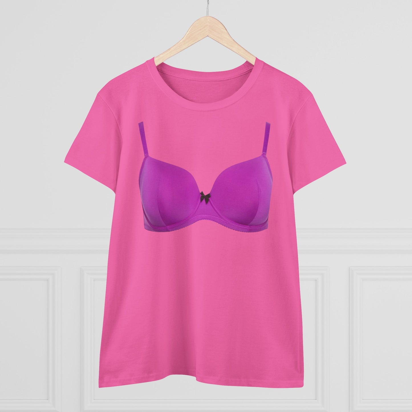 Damen-BH-T-Shirt aus mittelschwerer Baumwolle