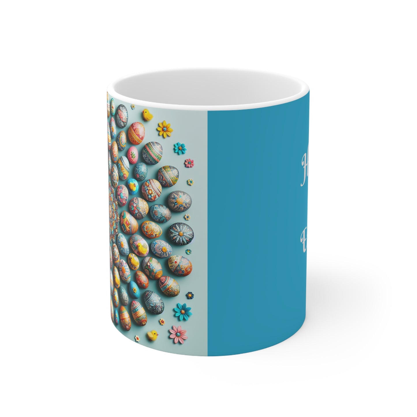 Colorful Easter Egg Ceramic Coffee Cup - 11oz & 15oz