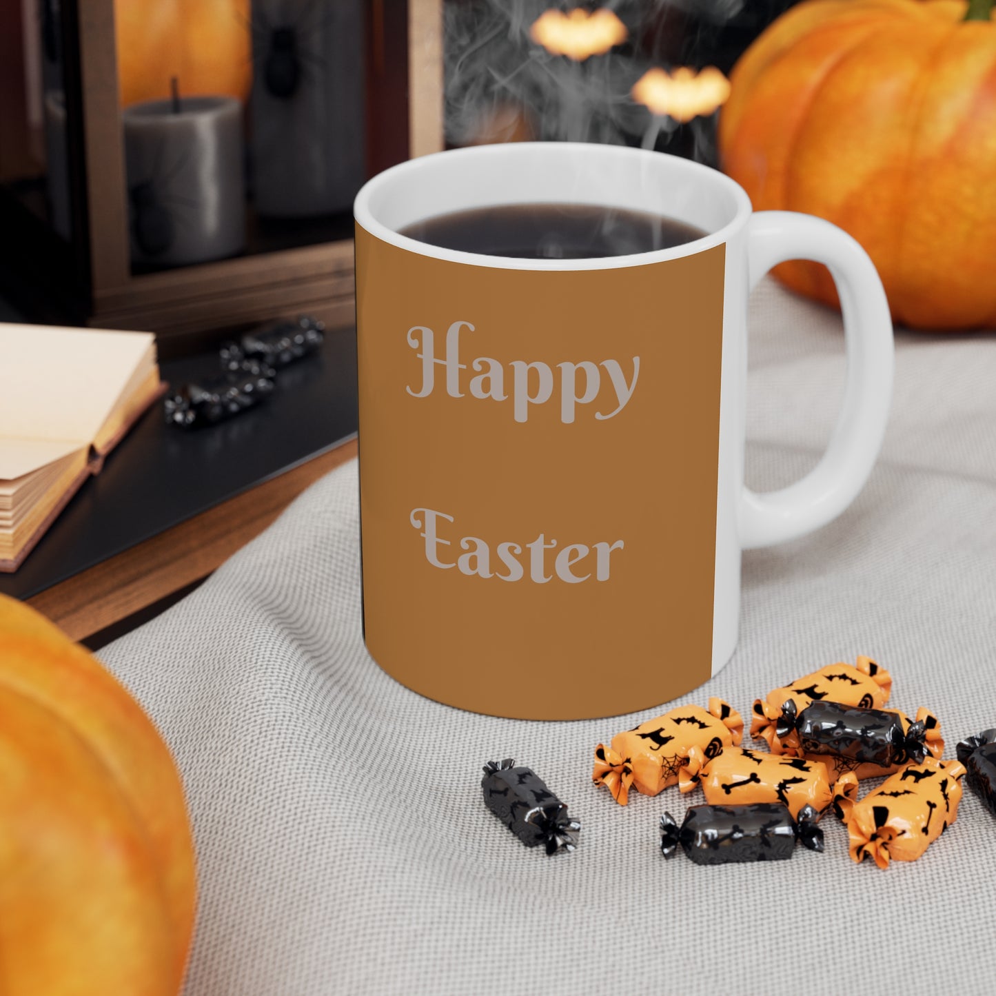 Easter Floral egg design  Ceramic Coffee Cups - 11oz & 15oz - Perfect for Spring Celebrations
