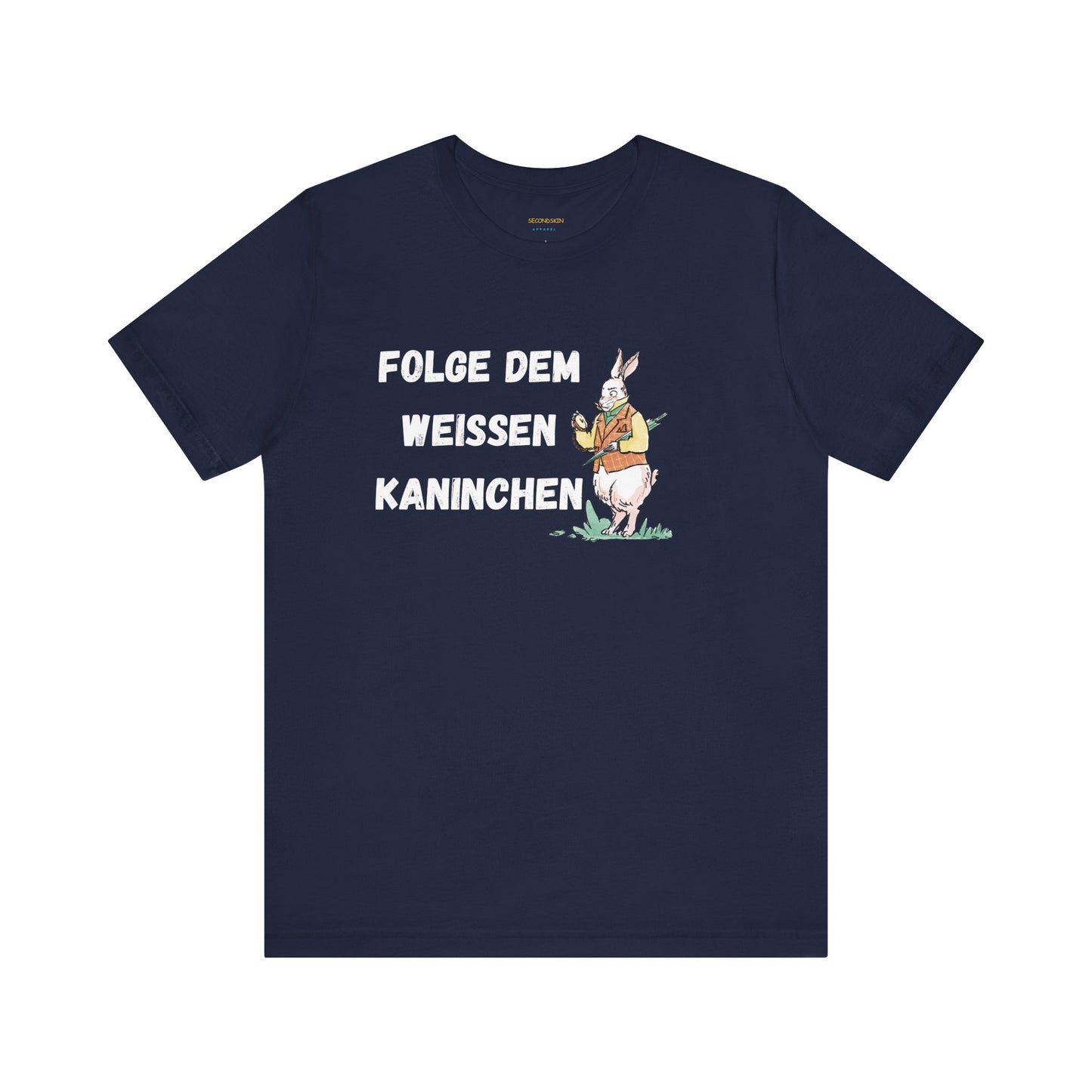 Folgen Sie dem weißen Kaninchen Unisex Kurzarm T-Shirt