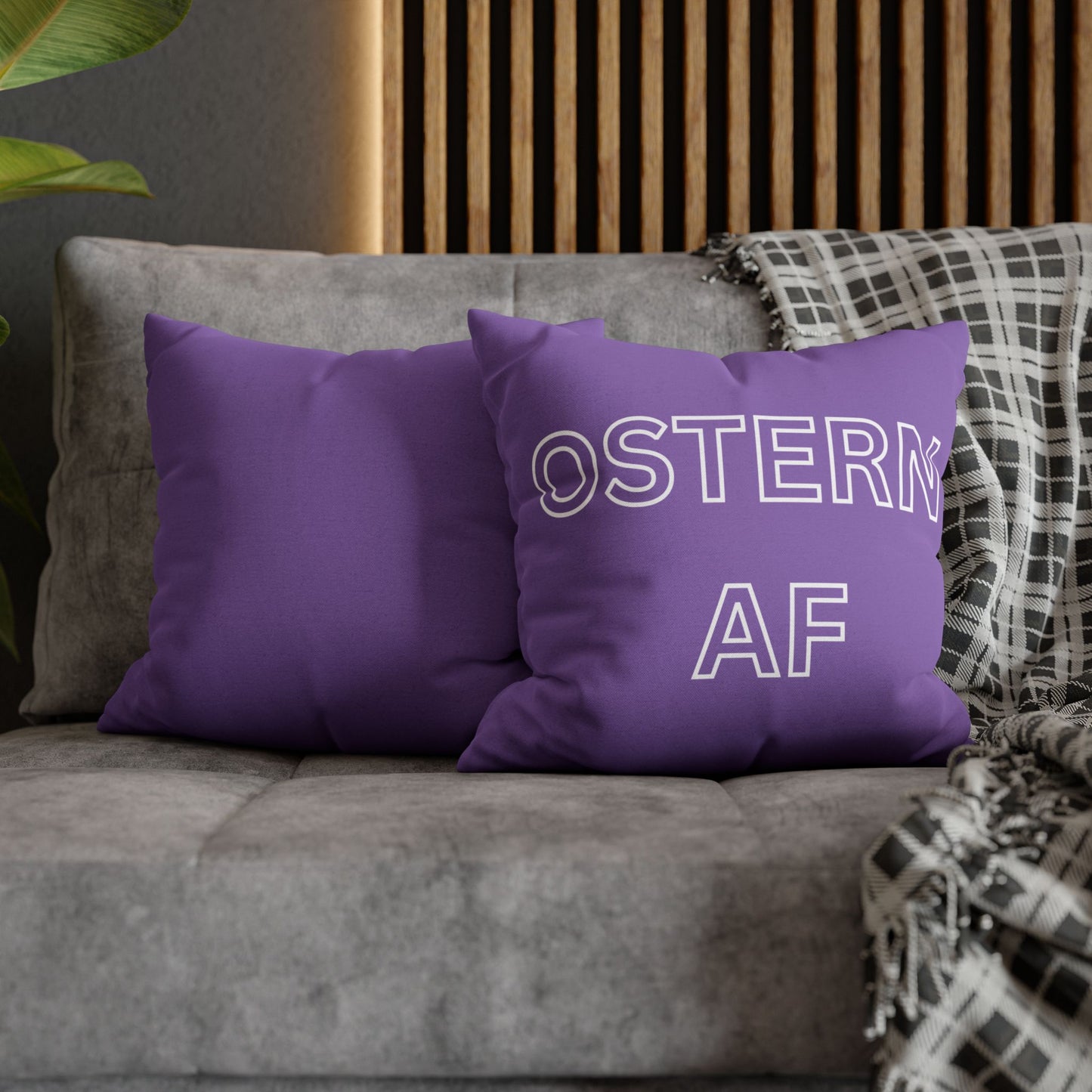 Verspielter dekorativer Kissenbezug „OSTERN AF“ – lustiger Akzent für das Zuhause zu Ostern