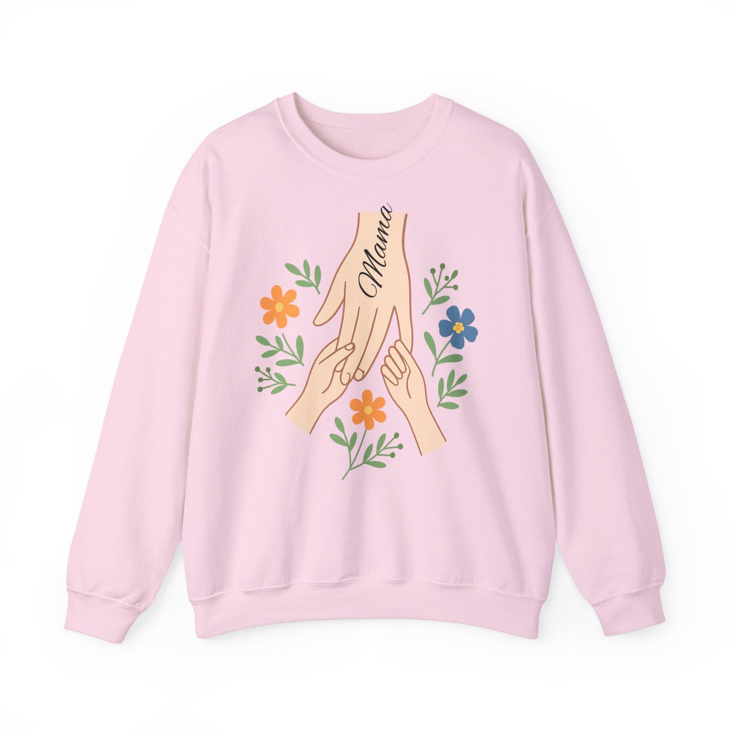 Personalized Mama Hands Crewneck Sweatshirt