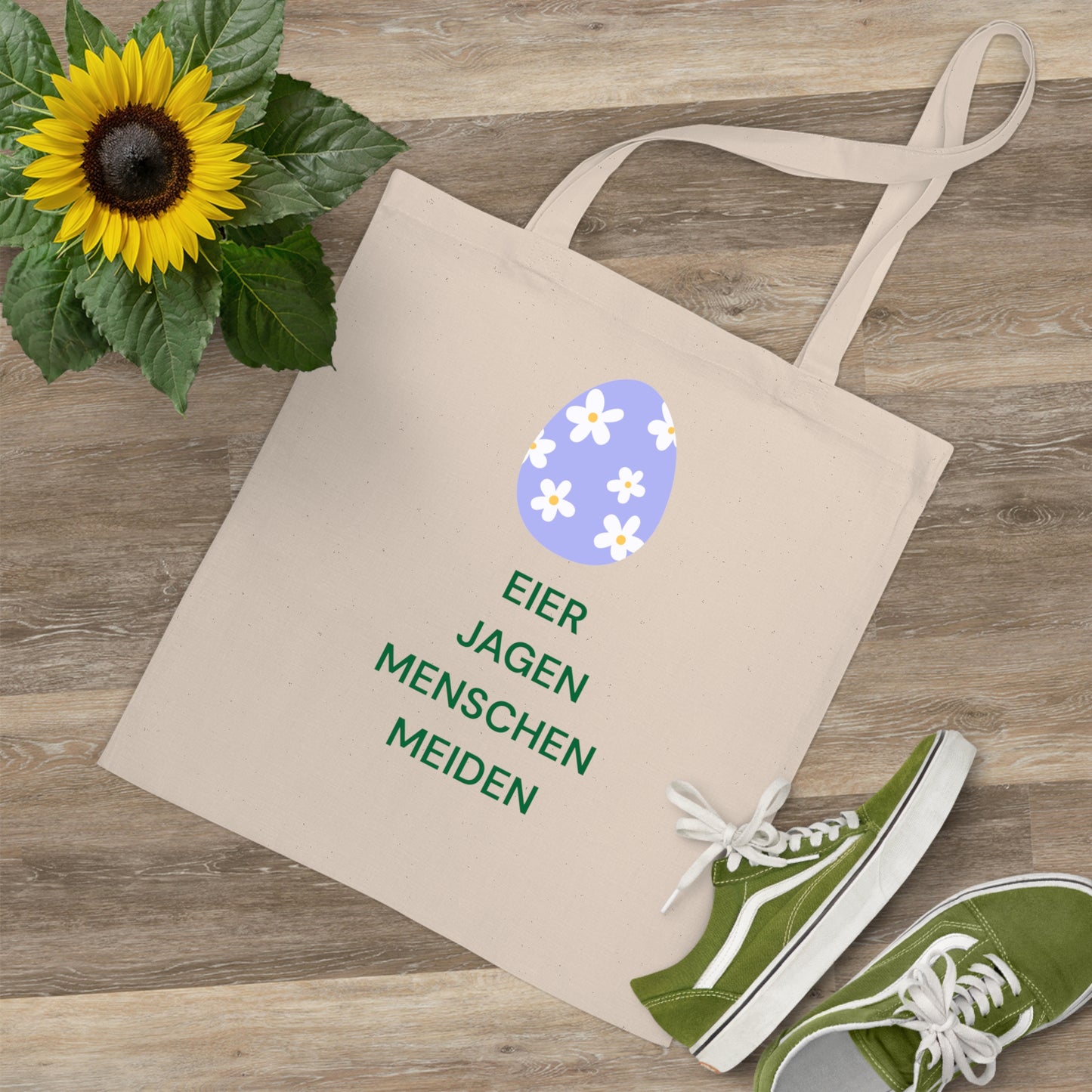 Bolsa impresa – Buscar huevos. Evitar a las personas.
