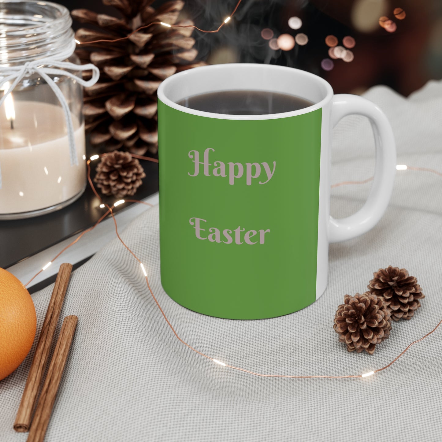 Bunte Osterei-Kaffeetasse aus Keramik – 11 oz und 15 oz