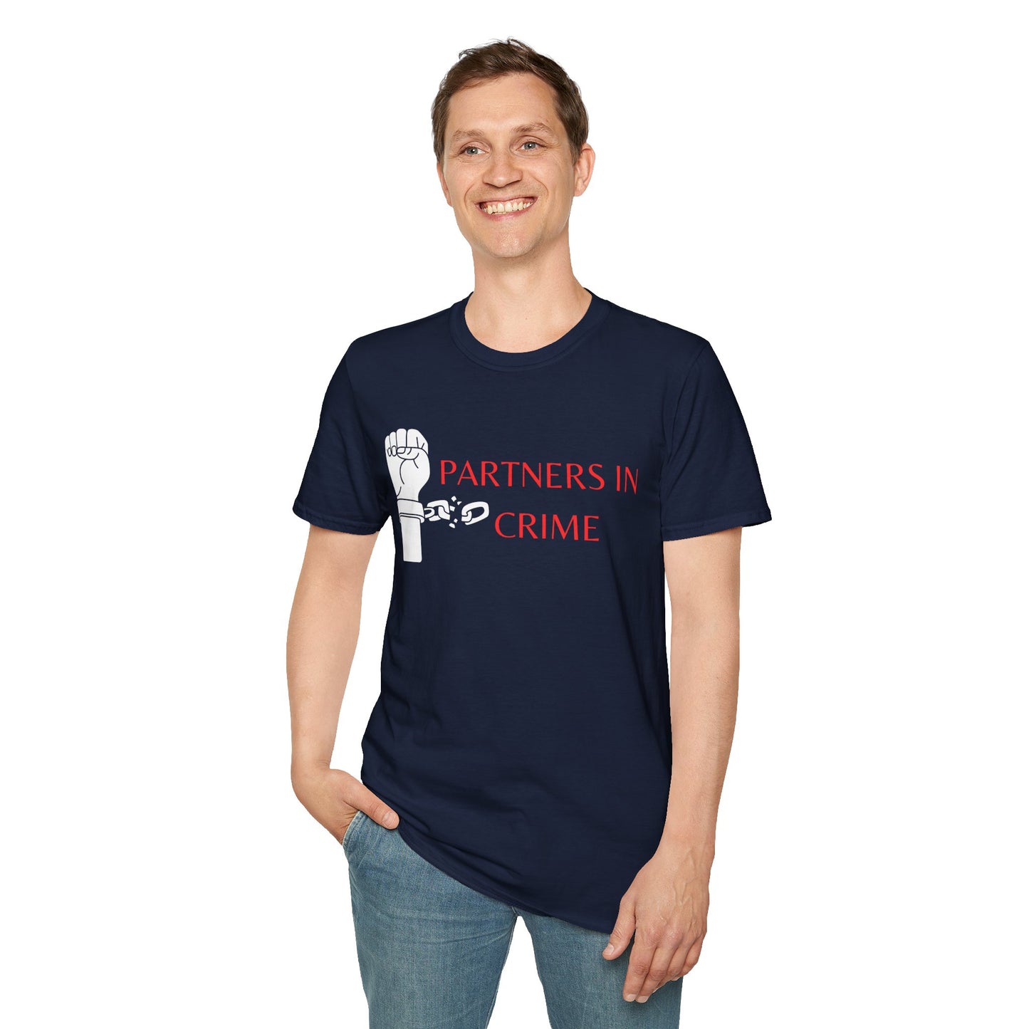Black Unisex Softstyle couple T-Shirt