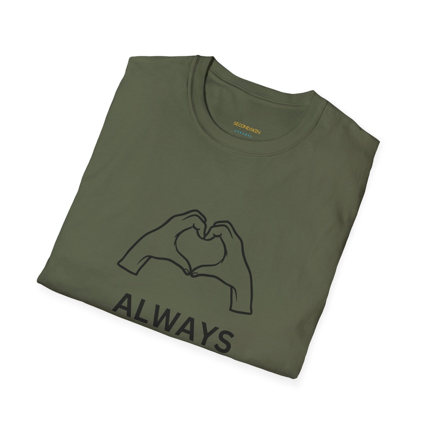 Blauw Unisex katoen Softstyle Paar blauw T-shirt voor mannen en vrouwen