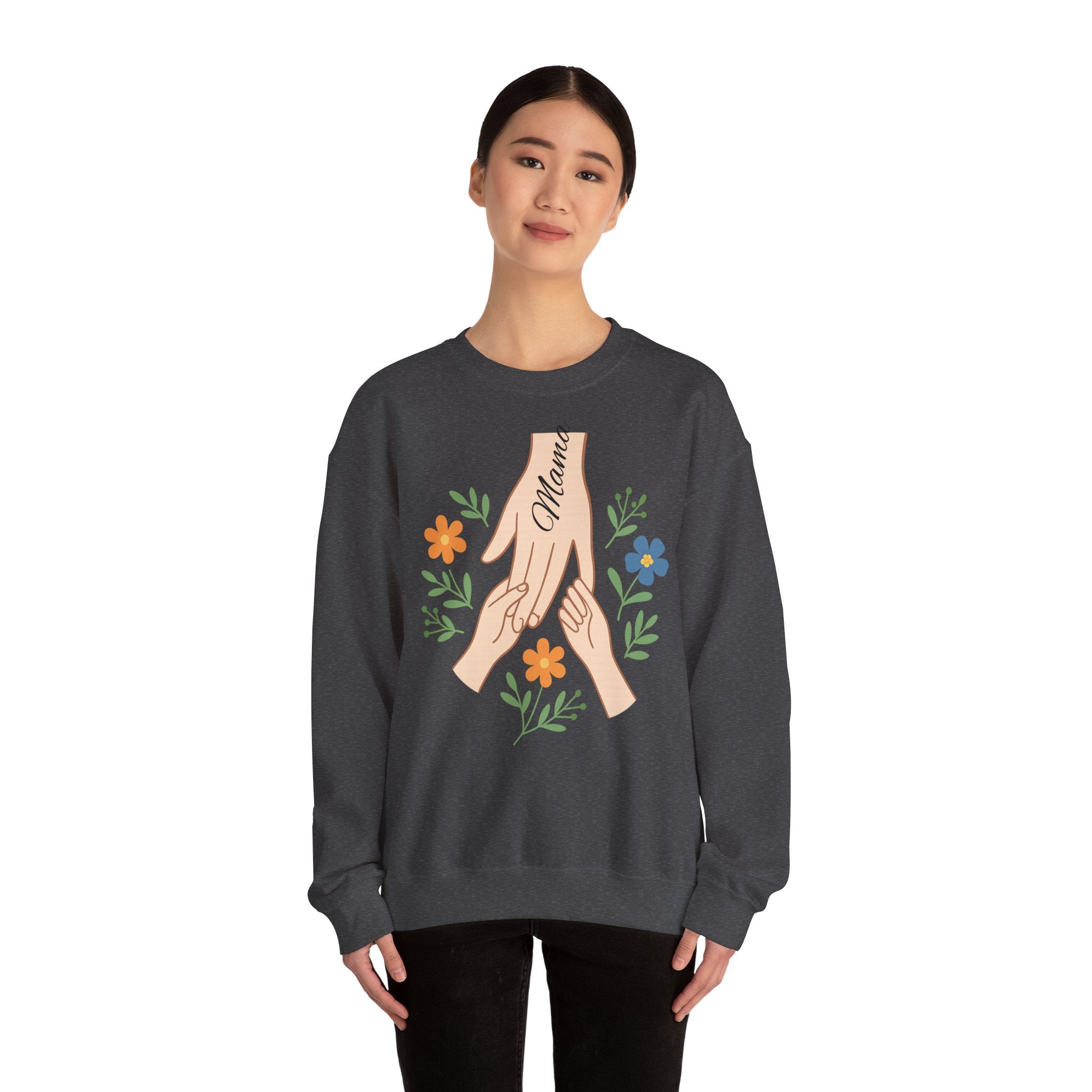 Personalized Mama Hands Crewneck Sweatshirt