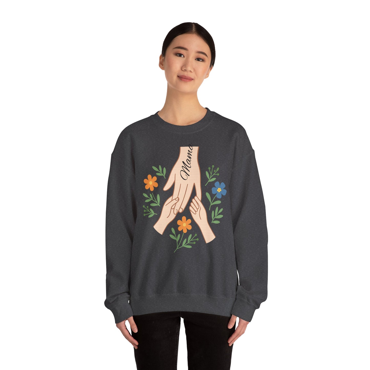 Personalized Mama Hands Crewneck Sweatshirt