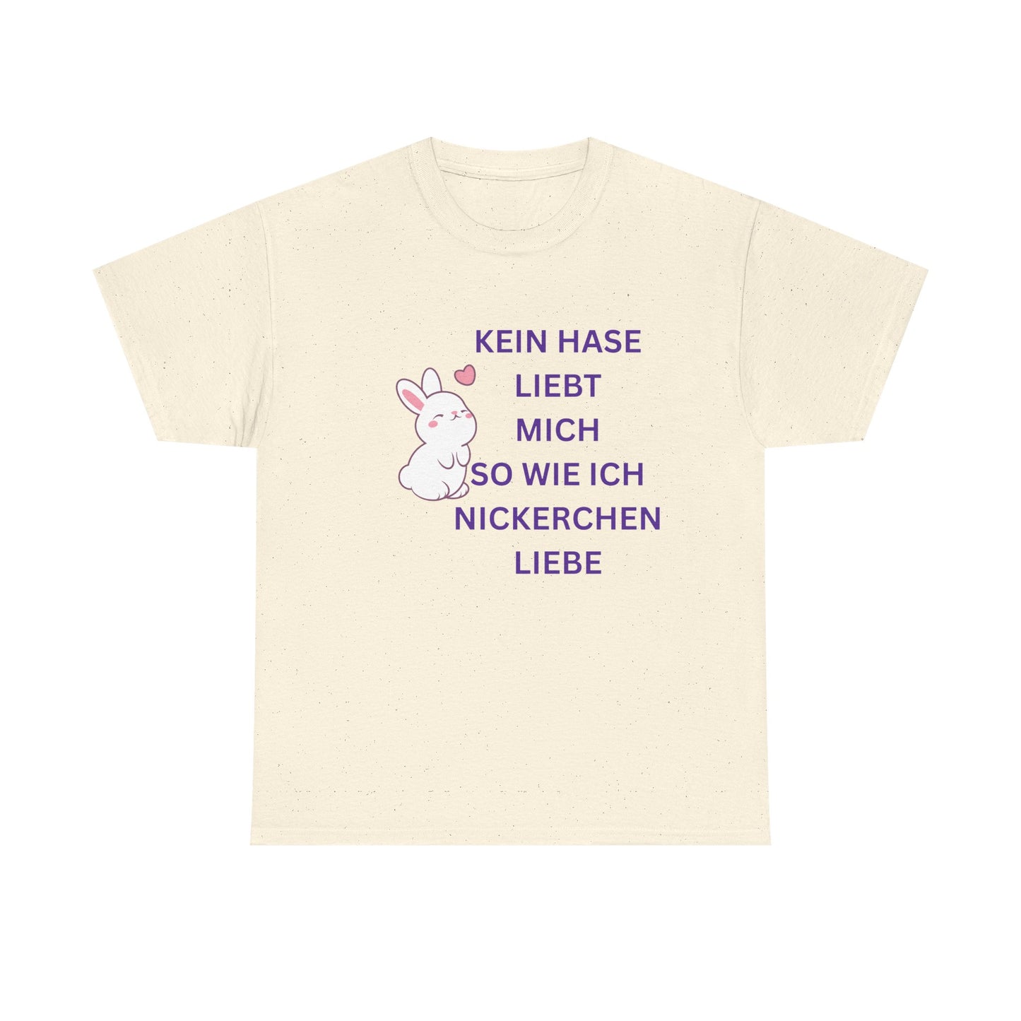 Lustiges Unisex-T-Shirt mit Hasenliebe aus schwerer Baumwolle – perfekt für Frühlingsfeiern