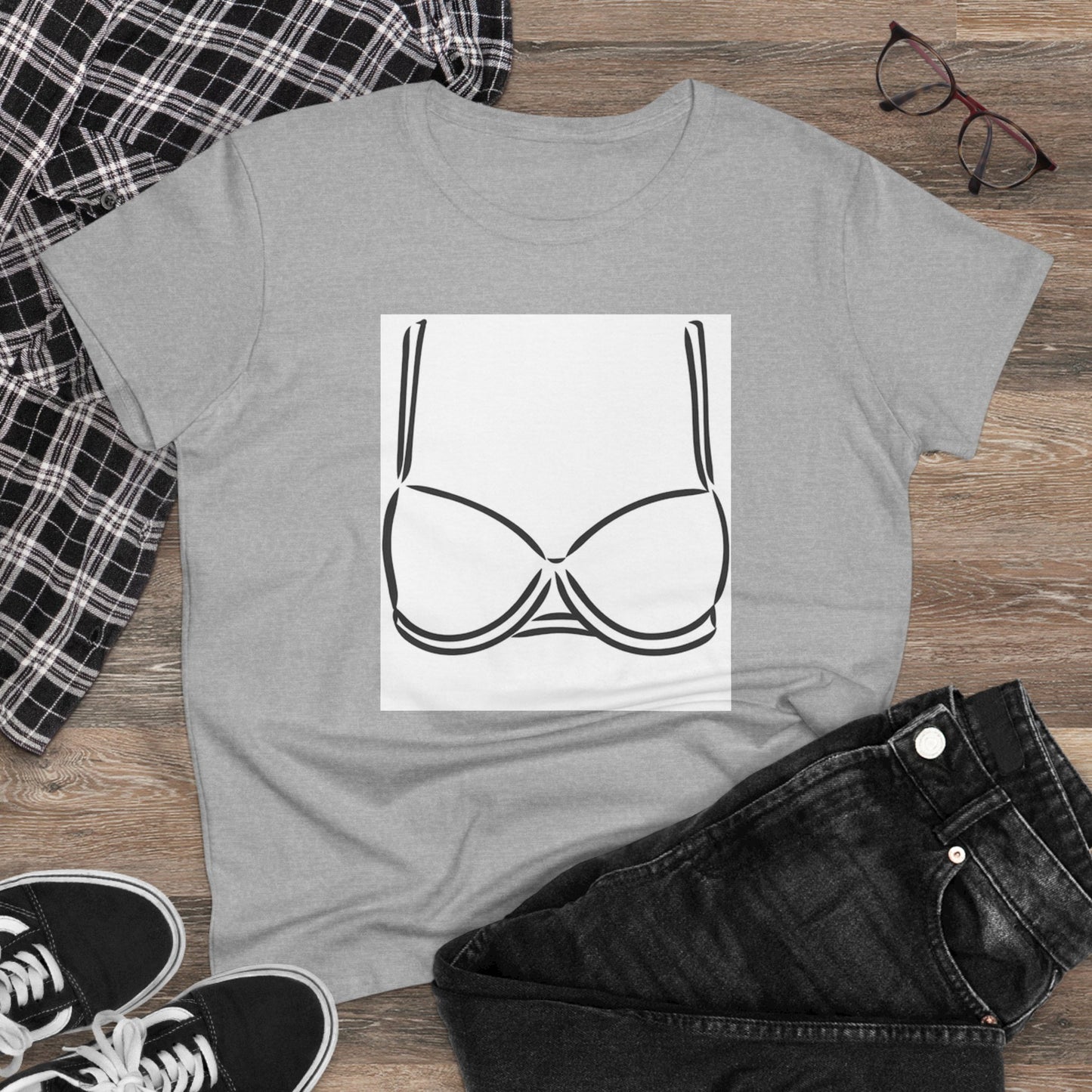 Damen Midweight Baumwoll T-Shirt