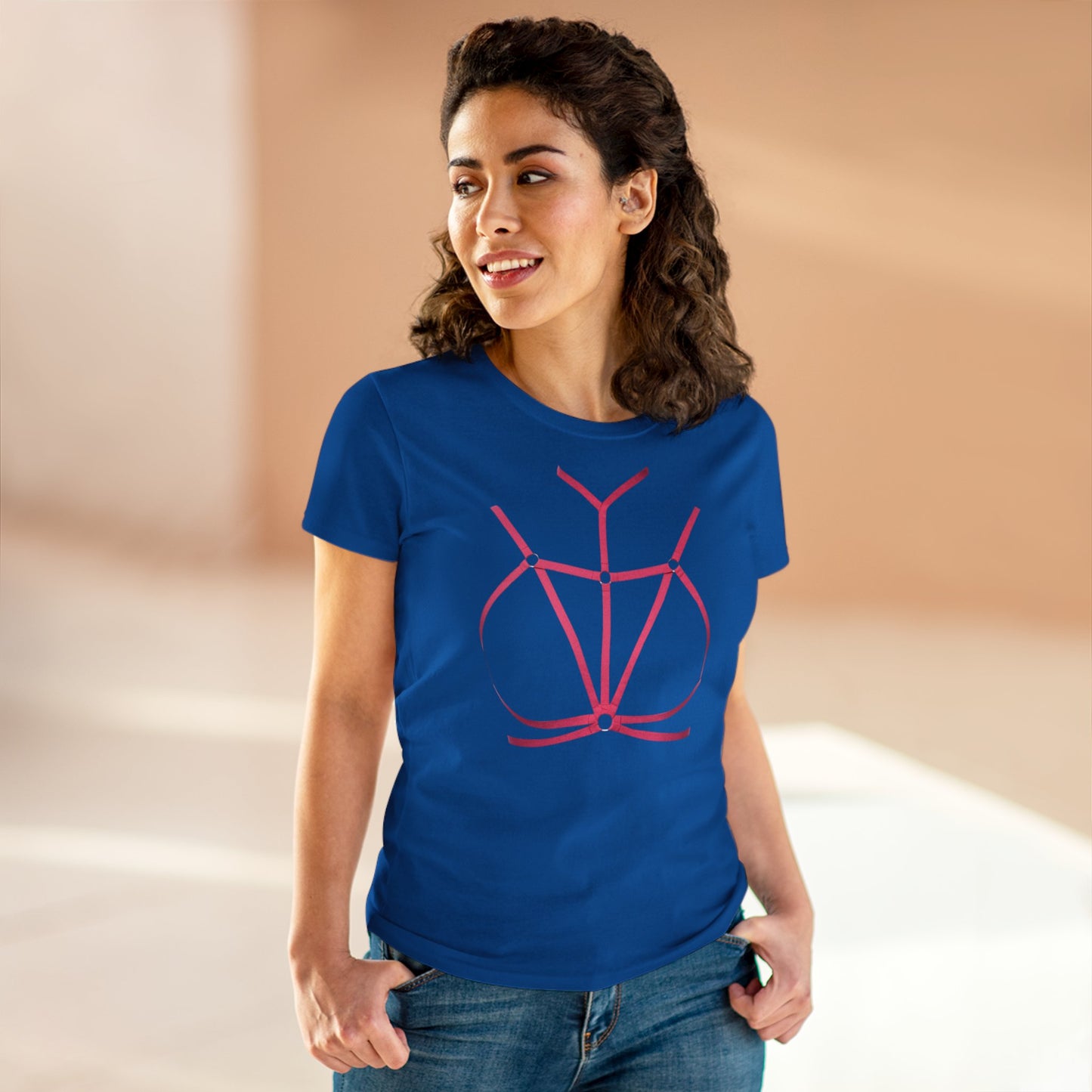 Damen T-Shirt Lässiges Baumwoll-Tee