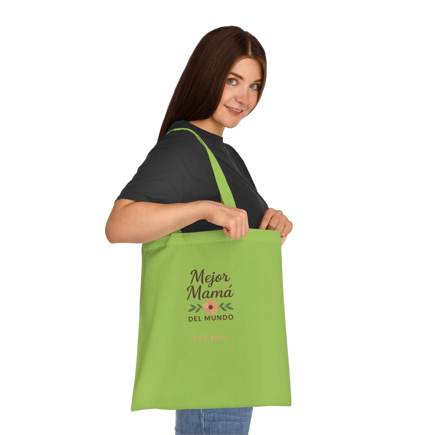Best Mom Cotton Tote Bag | Floral Design | Perfect for Mother’s Day