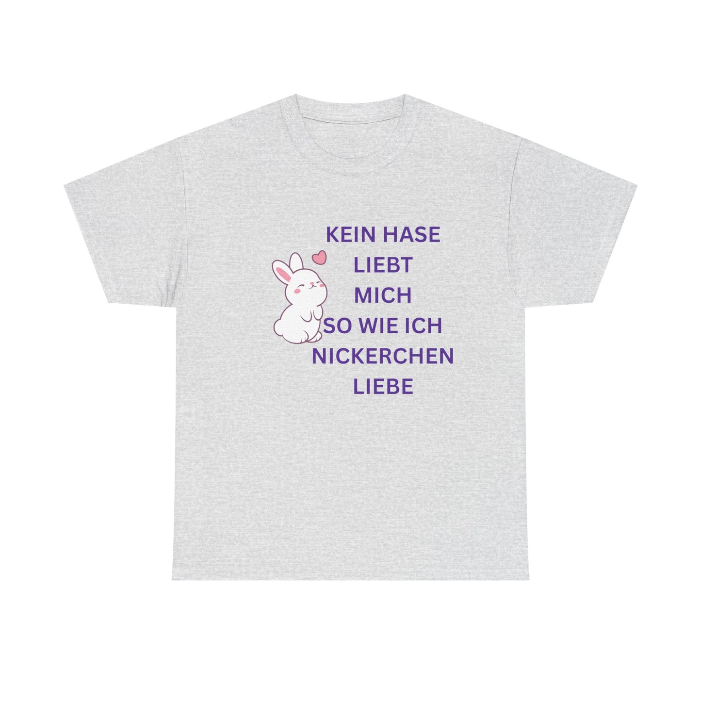 Lustiges Unisex-T-Shirt mit Hasenliebe aus schwerer Baumwolle – perfekt für Frühlingsfeiern