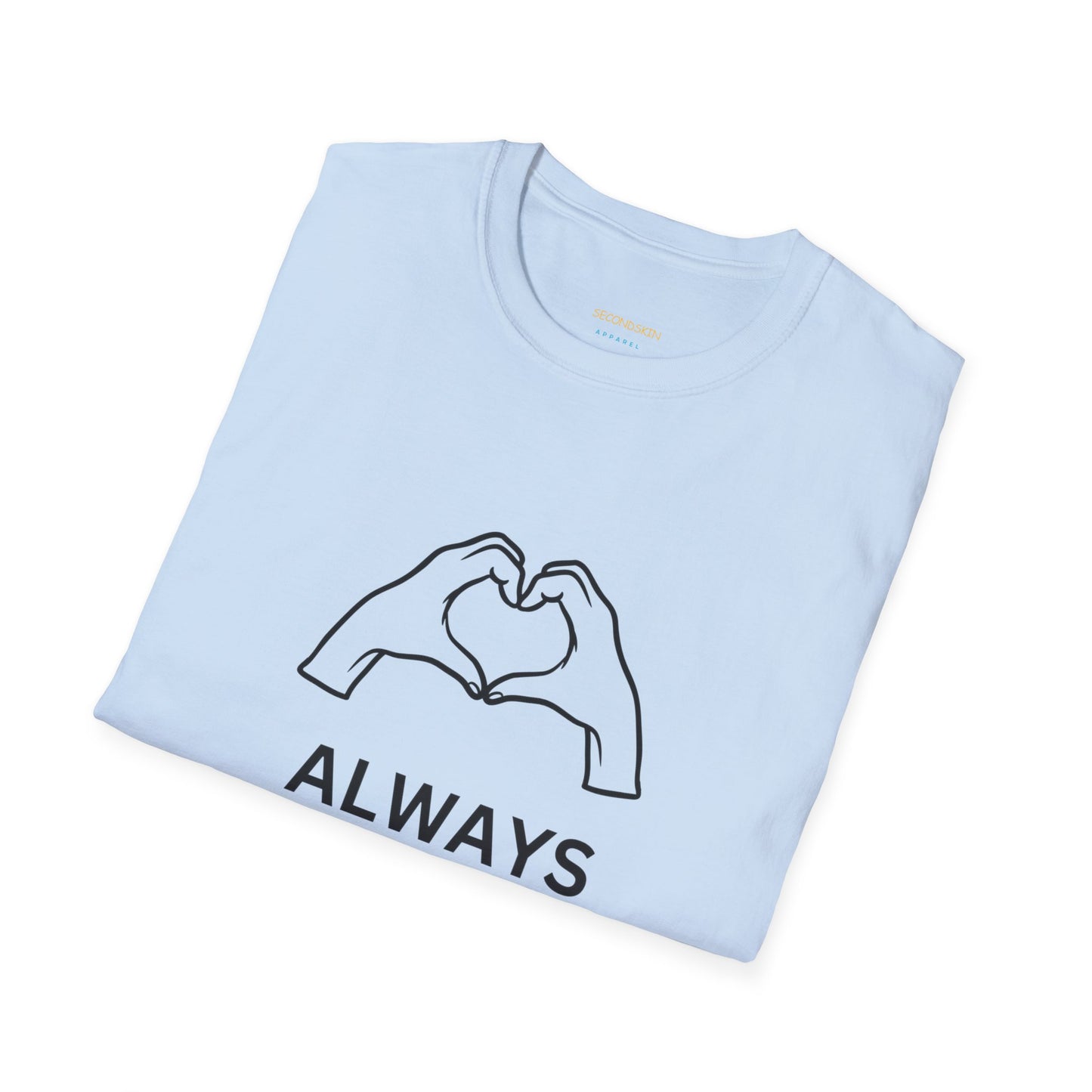 Blauw Unisex katoen Softstyle Paar blauw T-shirt voor mannen en vrouwen