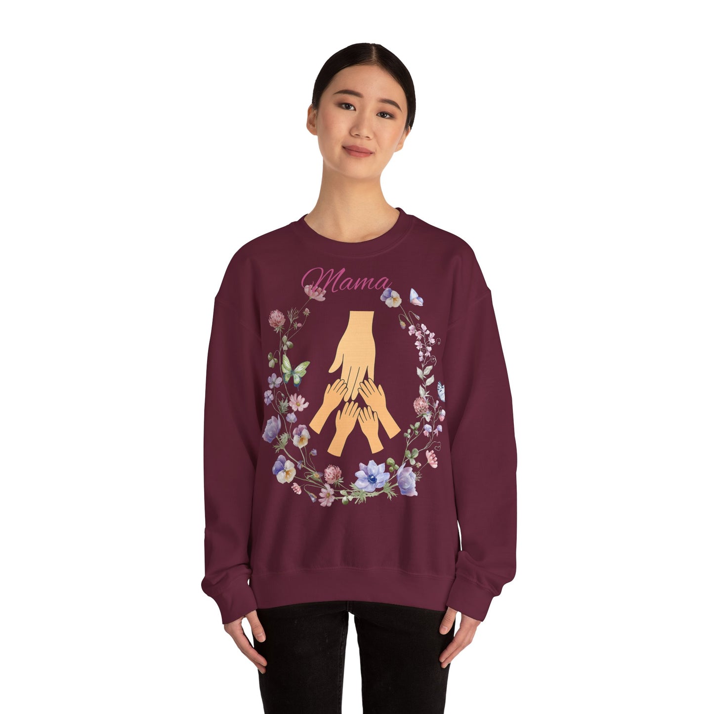 Floral Mama Crewneck Sweatshirt - Perfect Gift for Mother's Day