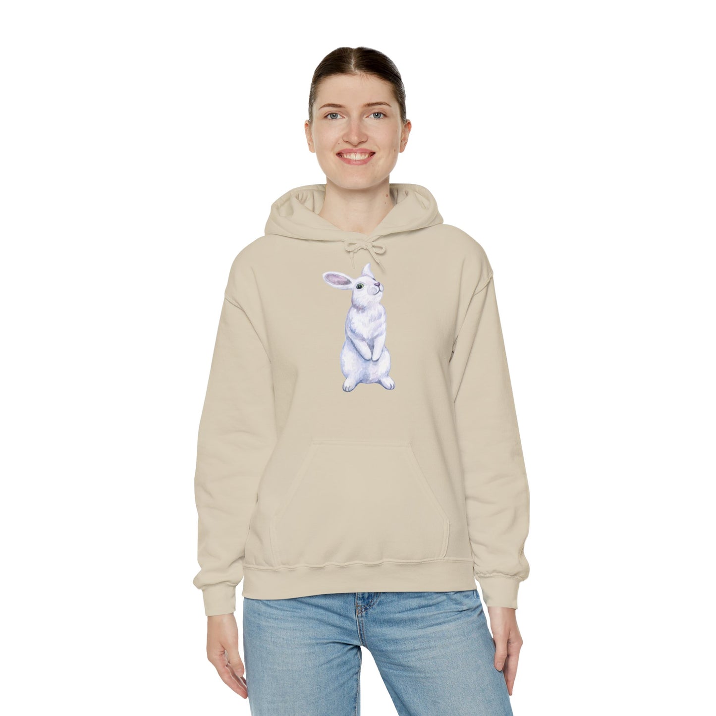 Folge dem weißen Hasen Unisex Heavy Blend Hoodie