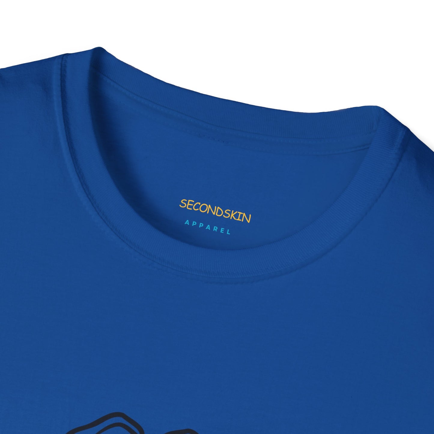 Blauw Unisex katoen Softstyle Paar blauw T-shirt voor mannen en vrouwen