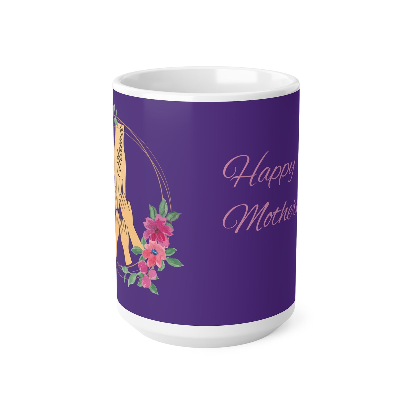Floral Hands Ceramic Coffee Cup - Perfect Mother's Day Gift, 11oz & 15oz