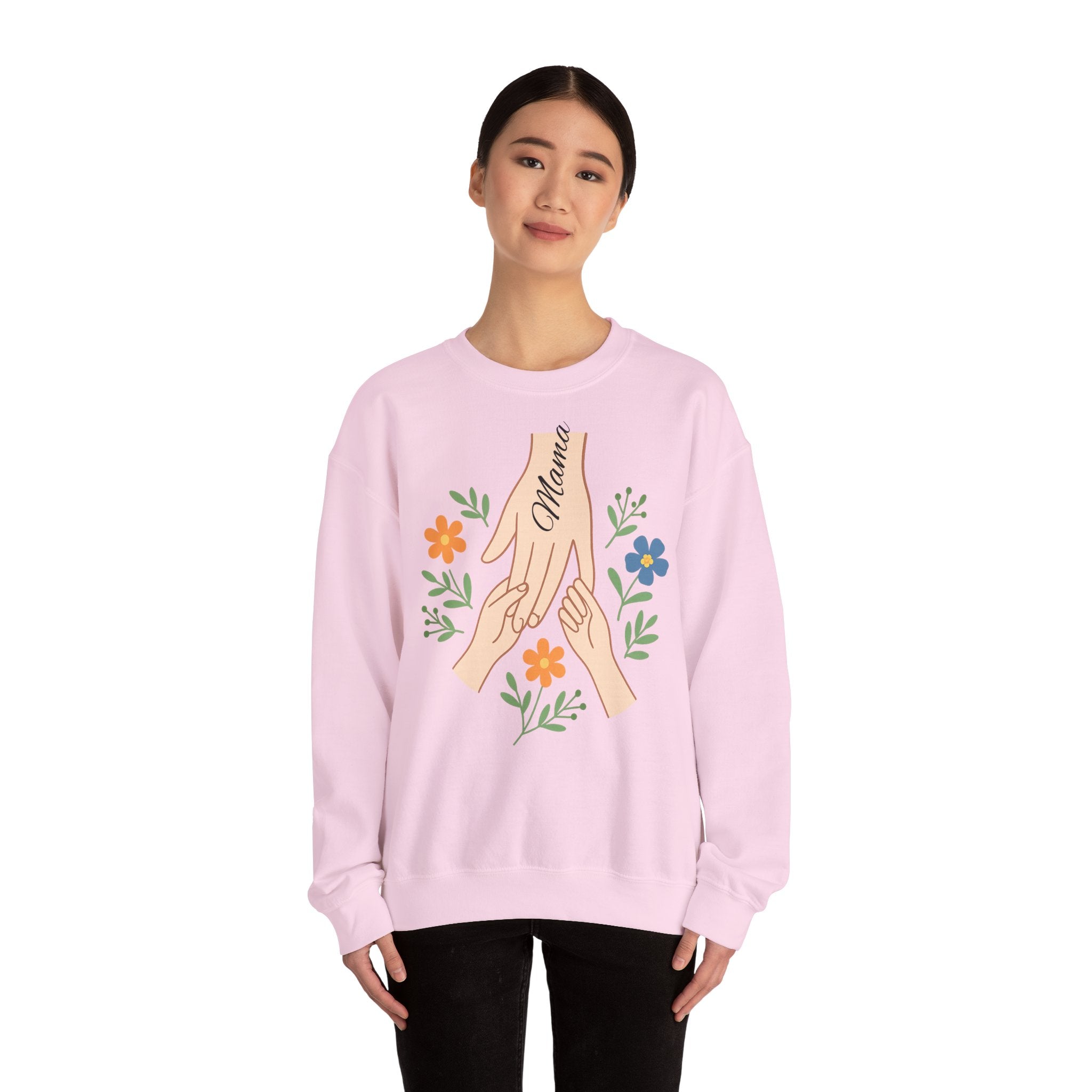 Personalized Mama Hands Crewneck Sweatshirt