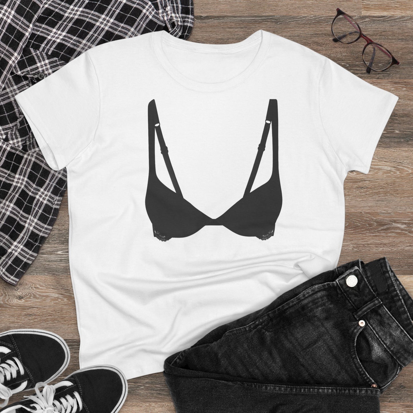 White Women's Midweight Cotton Tee