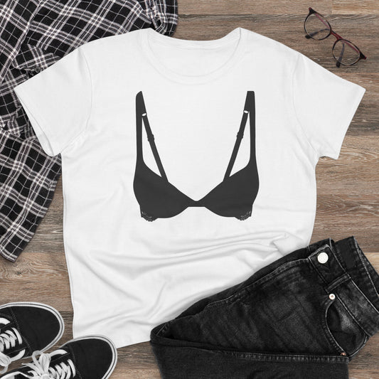 White Women's Midweight Cotton Tee