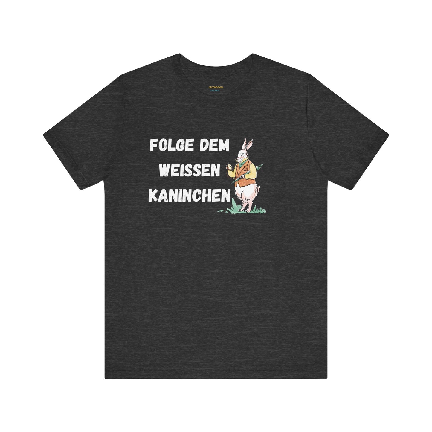 Folgen Sie dem weißen Kaninchen Unisex Kurzarm T-Shirt