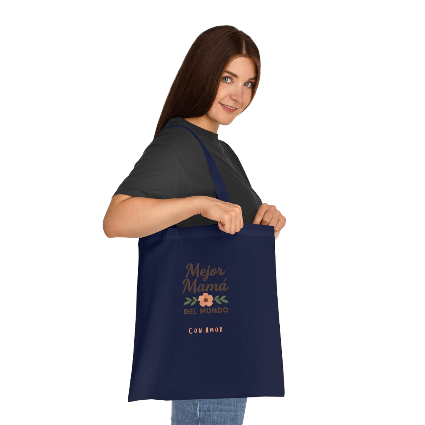 Best Mom Cotton Tote Bag | Floral Design | Perfect for Mother’s Day