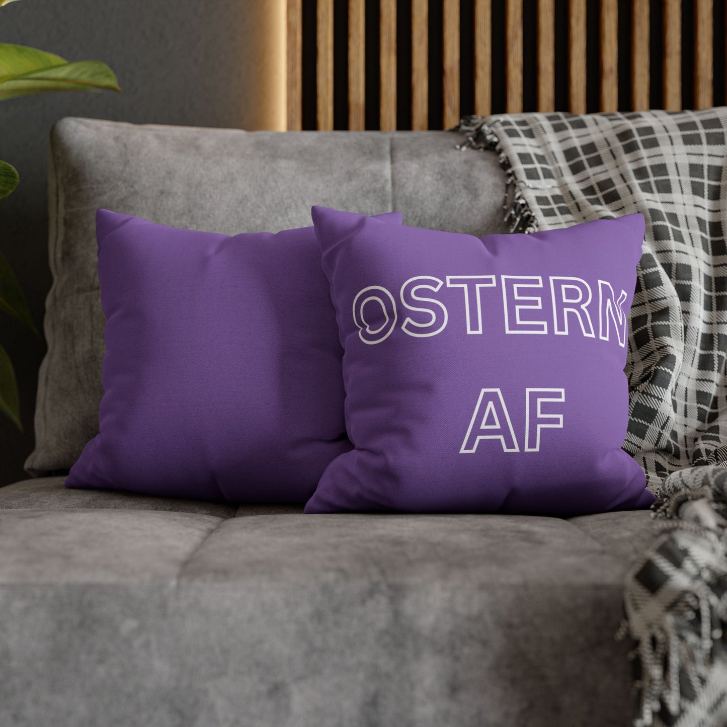 Verspielter dekorativer Kissenbezug „OSTERN AF“ – lustiger Akzent für das Zuhause zu Ostern