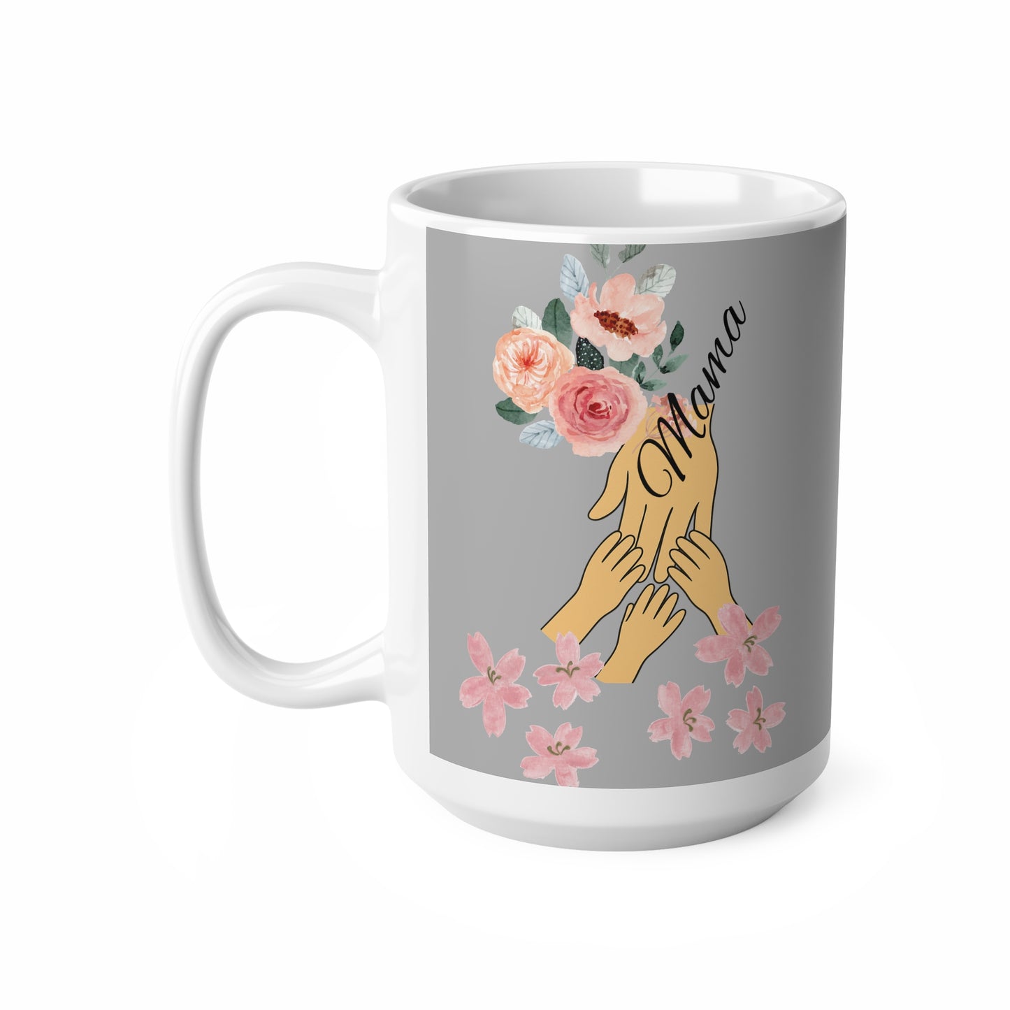Personalized Mama Mug - Happy Mother's Day Gift - Floral Ceramic Coffee Cup