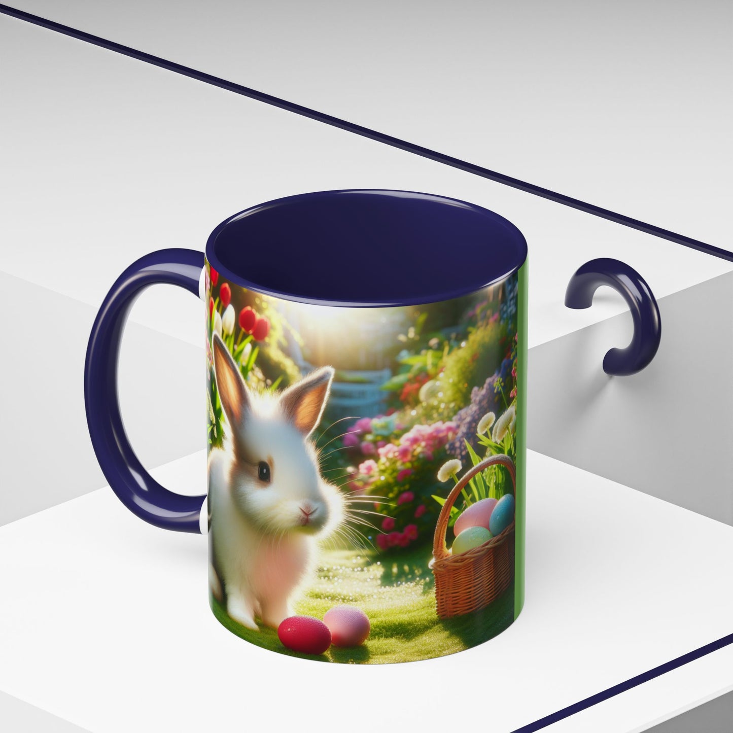 Happy Easter Accent Coffee Mug - 11 & 15oz - Perfect for Spring Celebrations