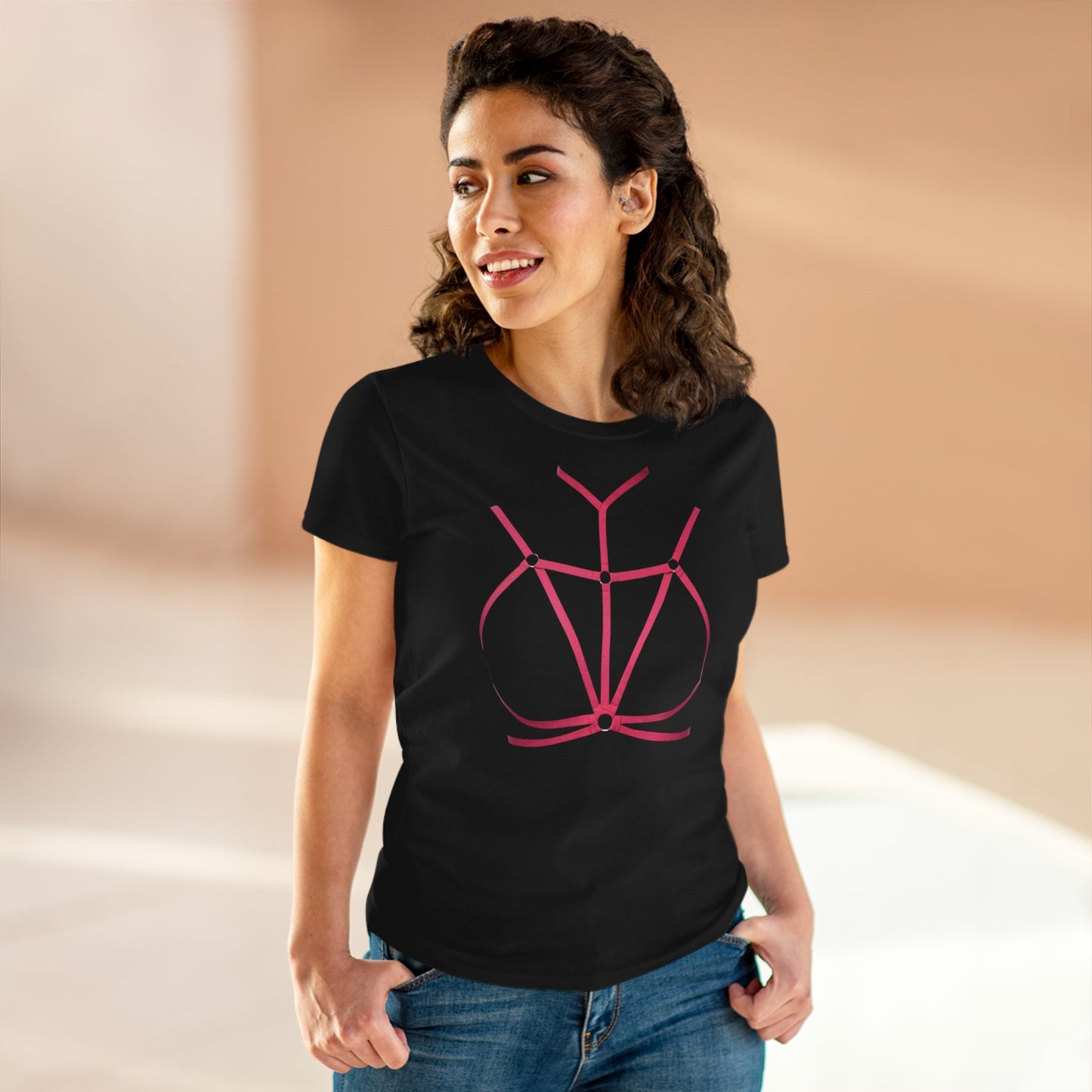 Damen T-Shirt Lässiges Baumwoll-Tee