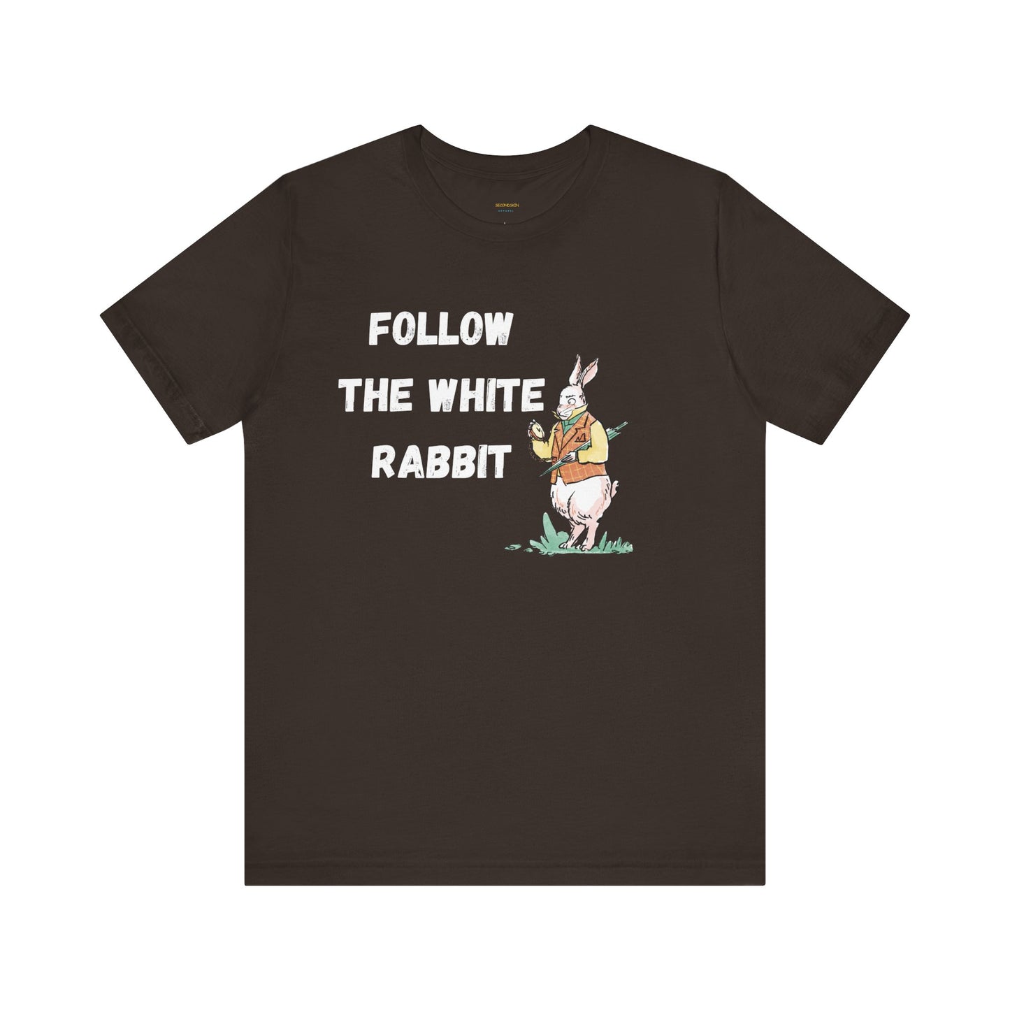 Follow the White Rabbit Tee - Unisex Jersey Short Sleeve Shirt for Adventure Lovers