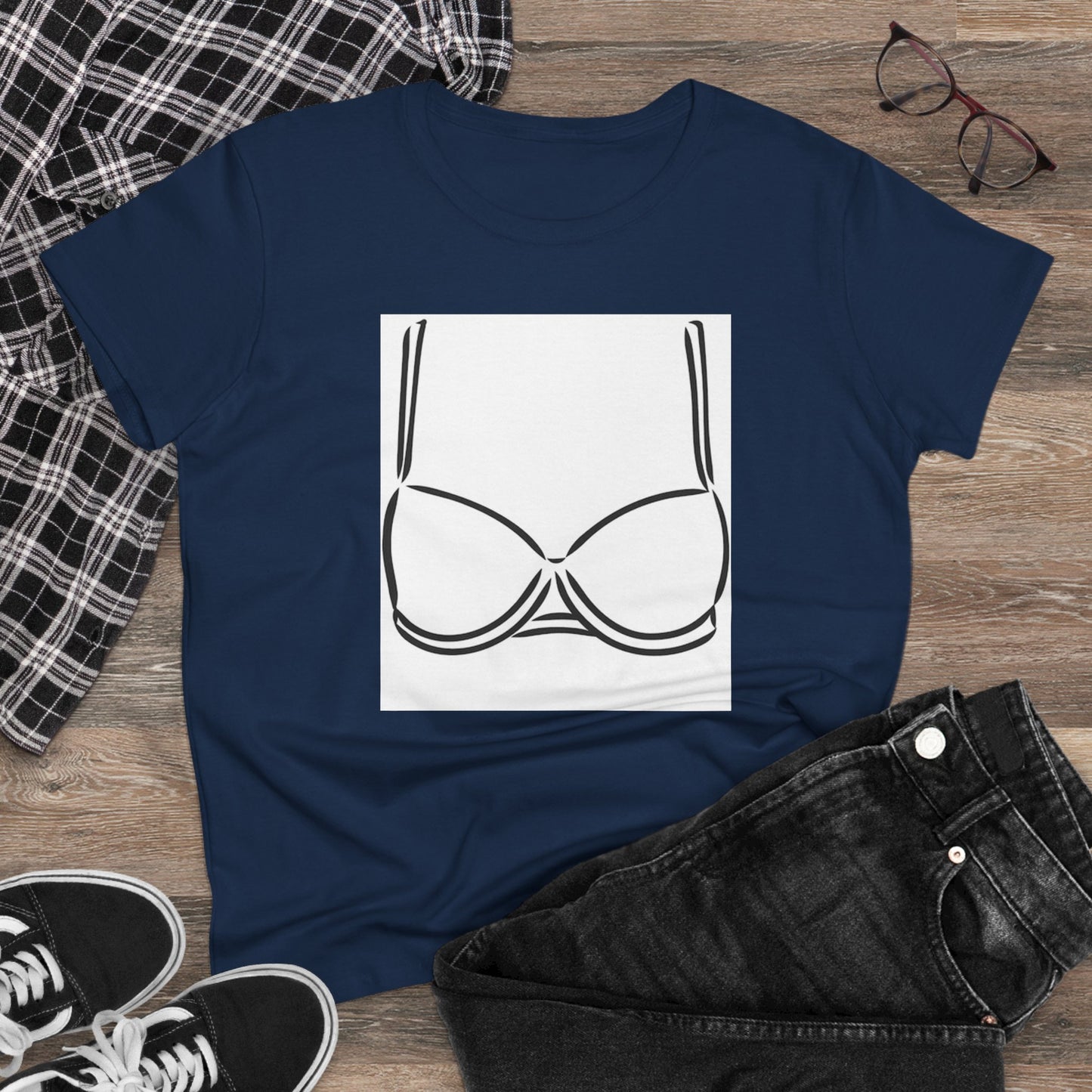 Damen Midweight Baumwoll T-Shirt