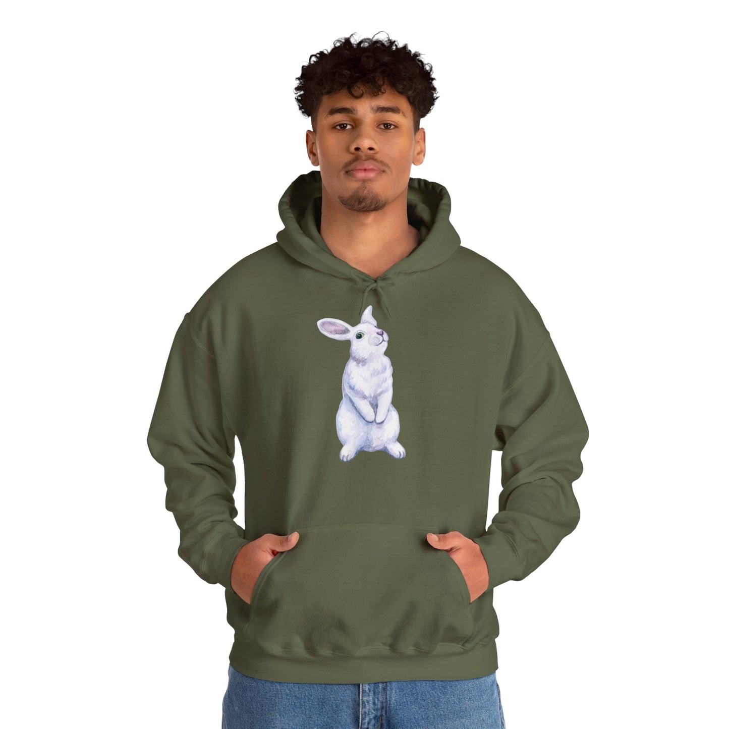 Folge dem weißen Hasen Unisex Heavy Blend Hoodie