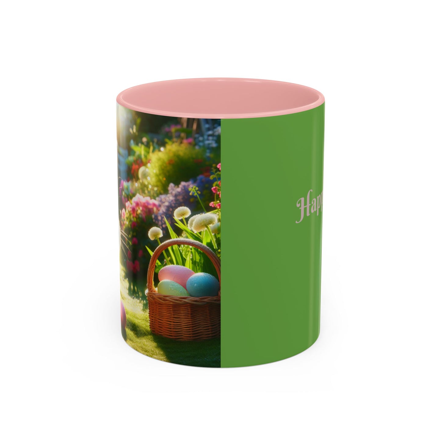 Happy Easter Accent Coffee Mug - 11 & 15oz - Perfect for Spring Celebrations