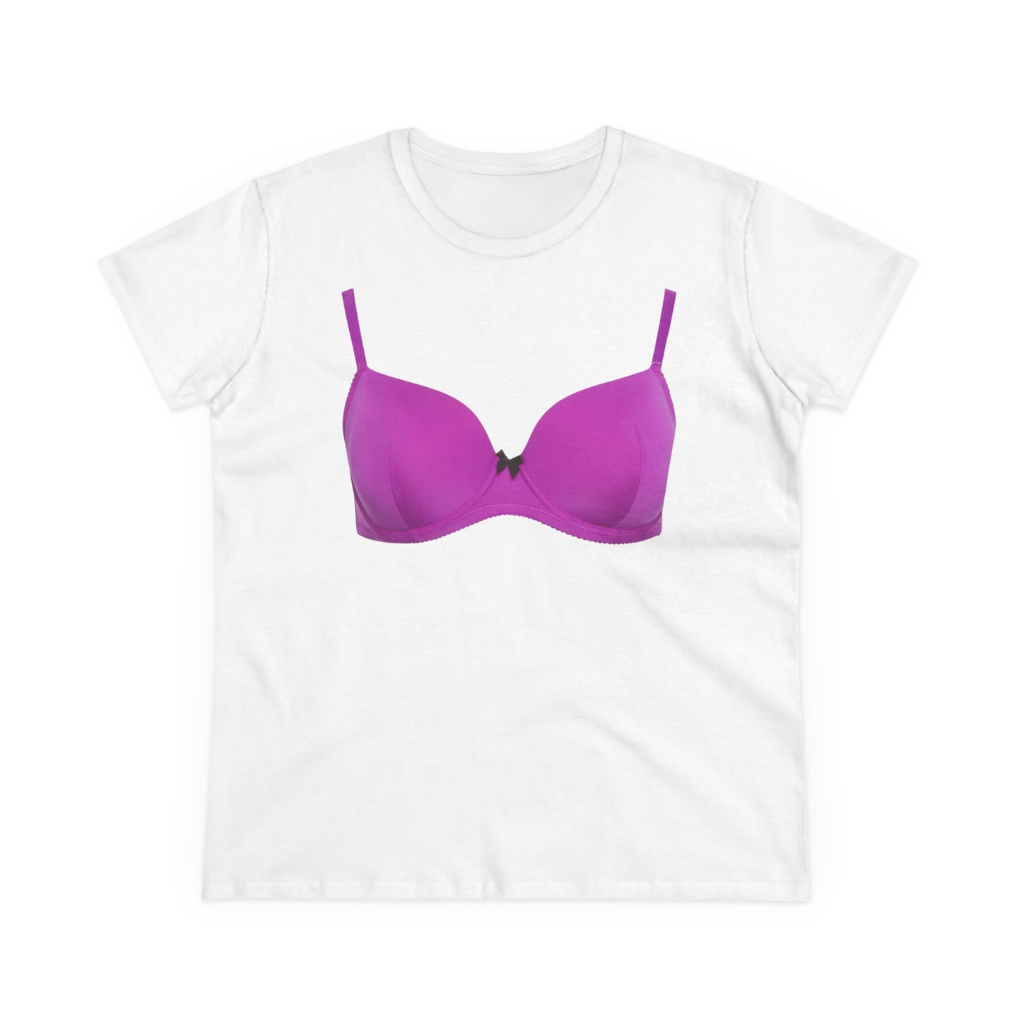 Damen-BH-T-Shirt aus mittelschwerer Baumwolle