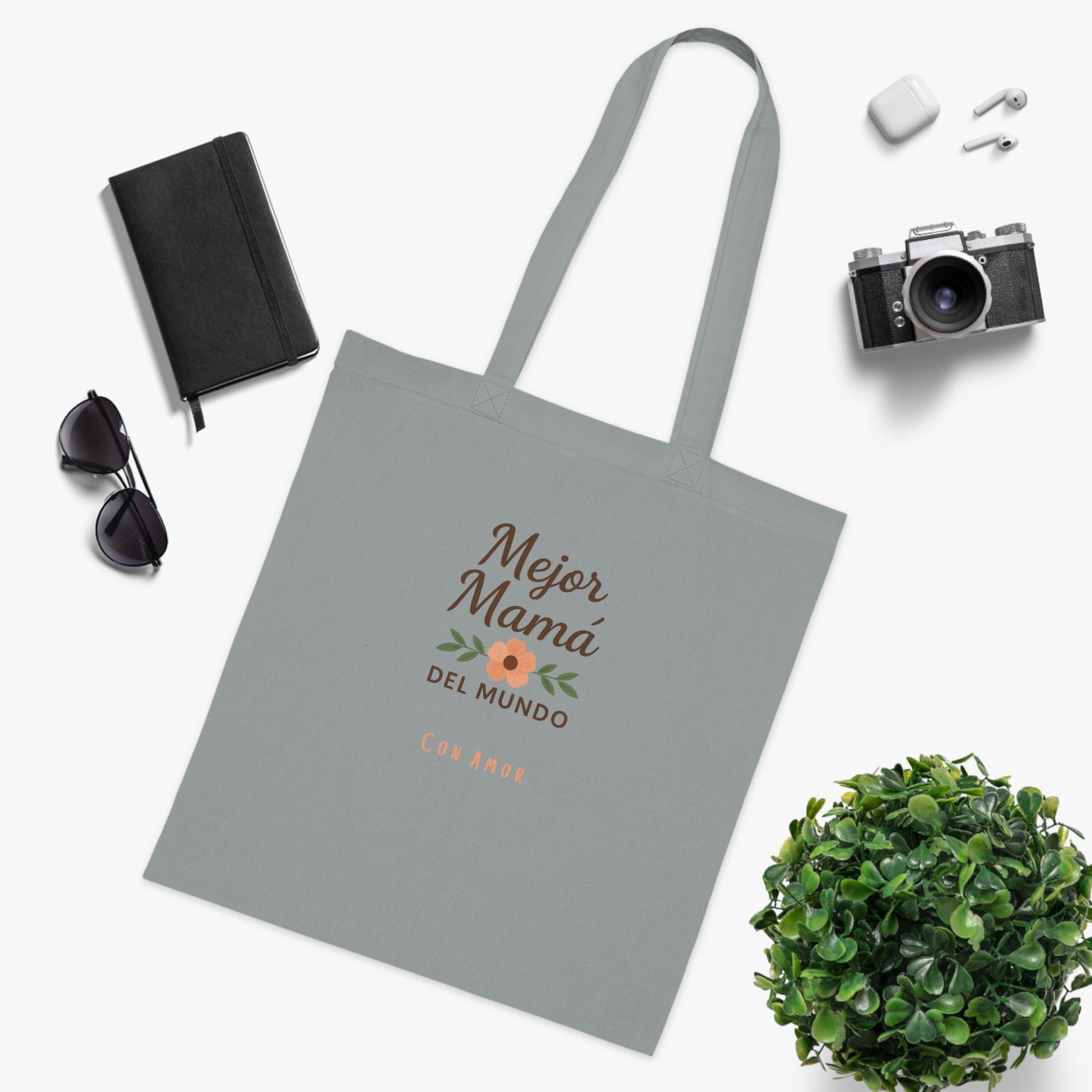 Best Mom Cotton Tote Bag | Floral Design | Perfect for Mother’s Day