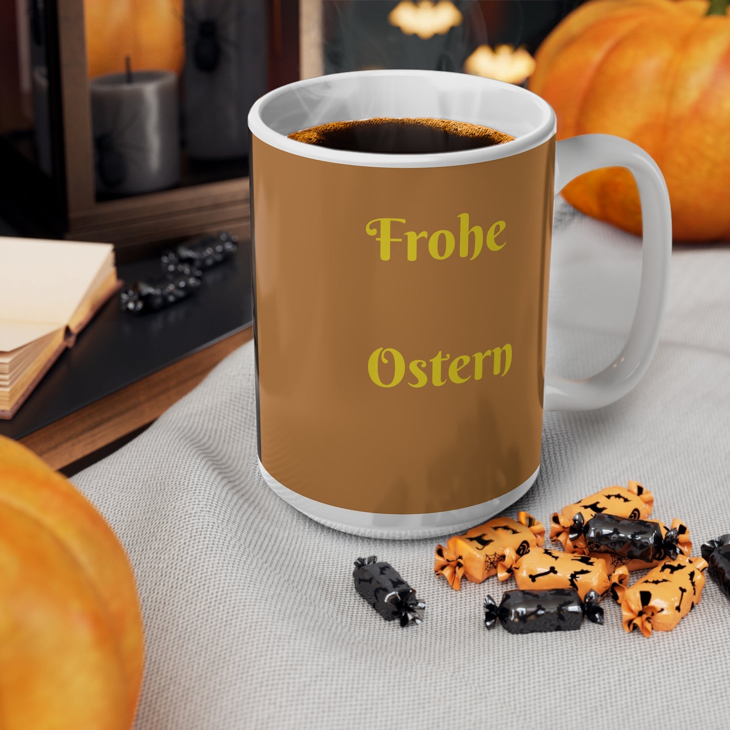 Ostereikorb mit Blumenmuster, Keramik-Kaffeetasse – 11 oz und 15 oz
