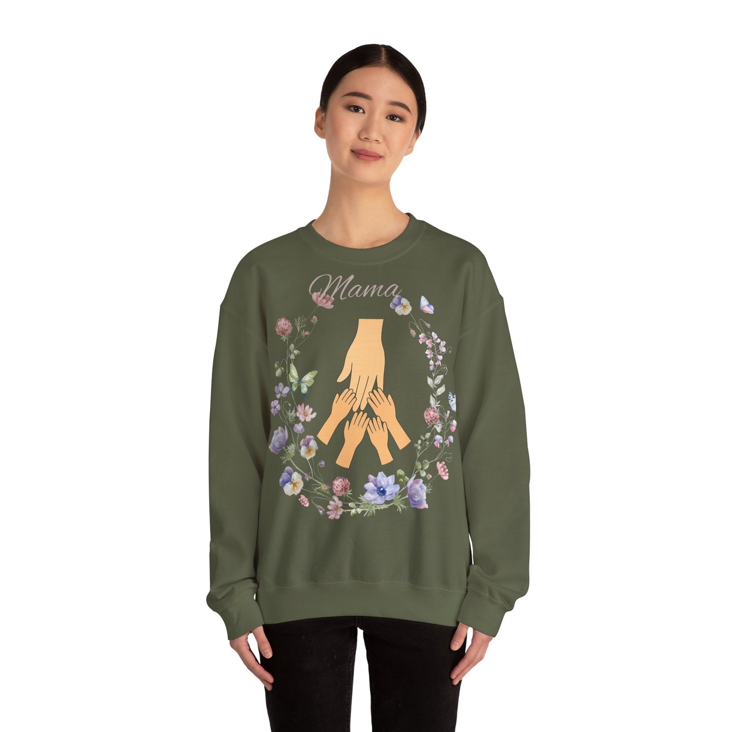Floral Mama Crewneck Sweatshirt - Perfect Gift for Mother's Day