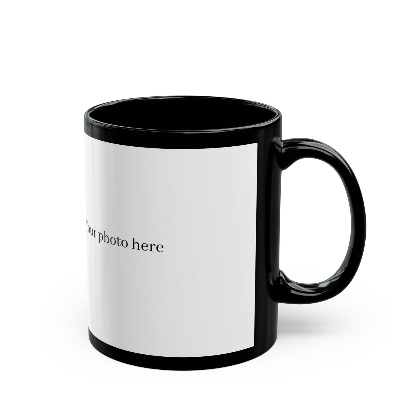 Mug Noir Personnalisé - Créez Votre Design Photo (11oz & 15oz)