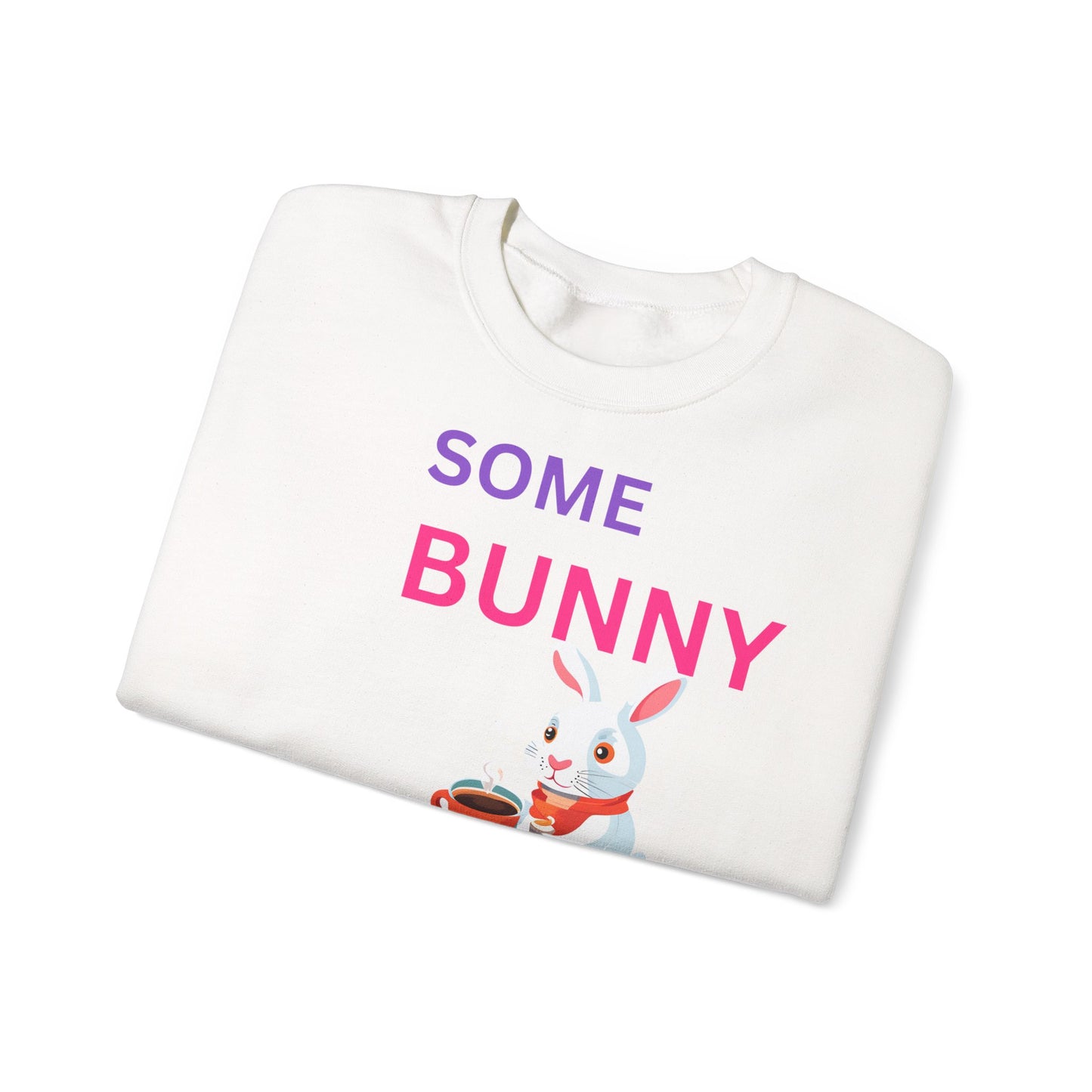 Cozy Bunny Coffee Sweatshirt - Unisex Heavy Blend™ Crewneck