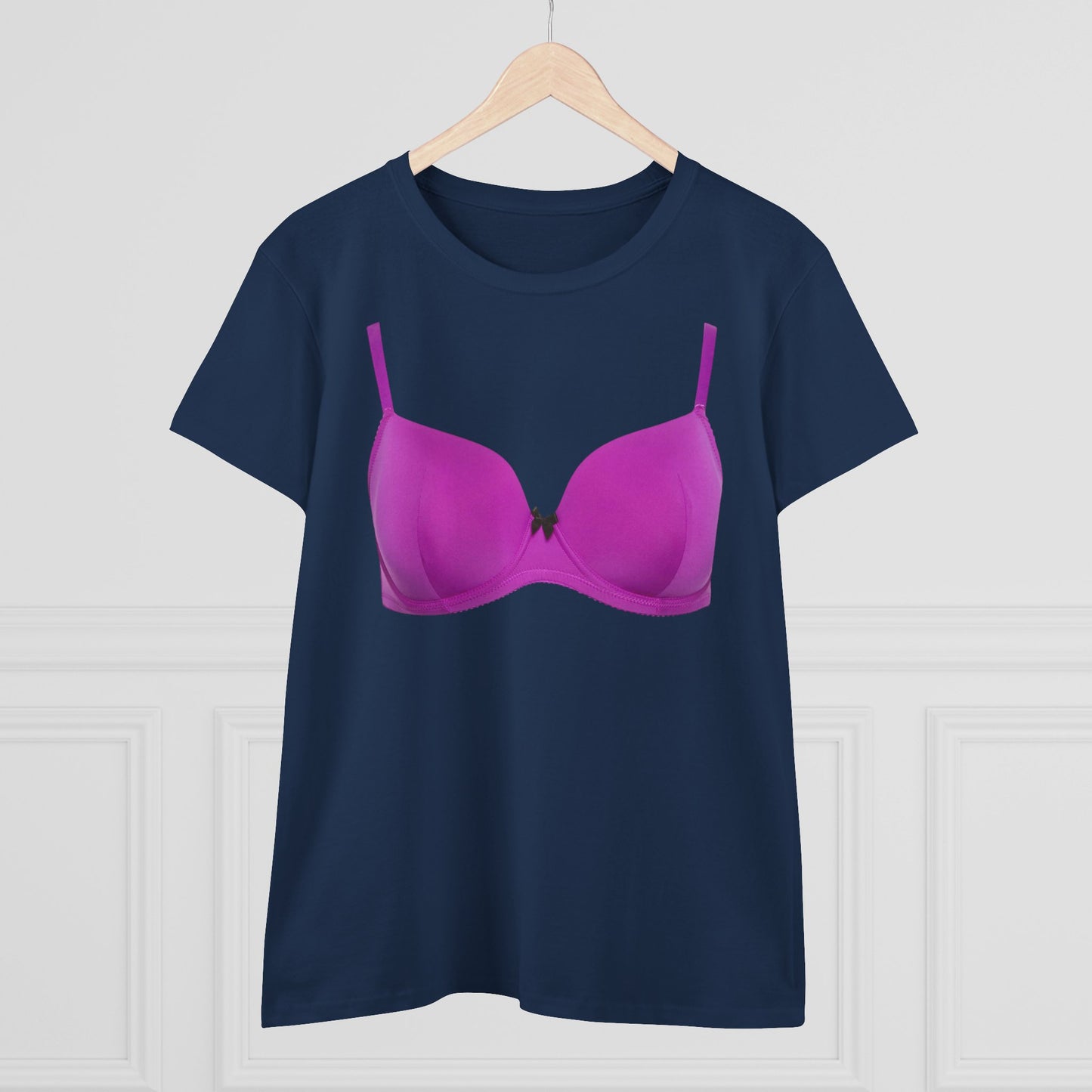 Damen-BH-T-Shirt aus mittelschwerer Baumwolle