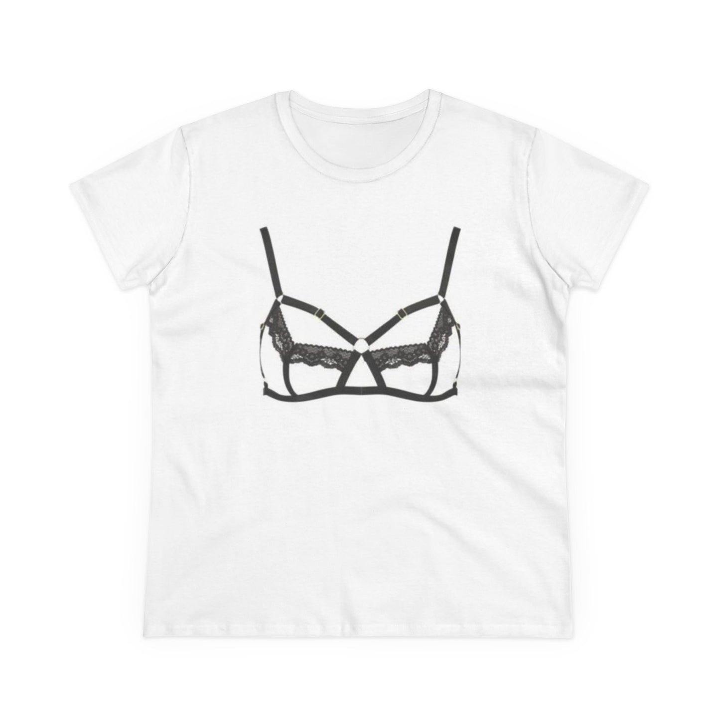 Weißes Street Style Baumwoll-T-Shirt